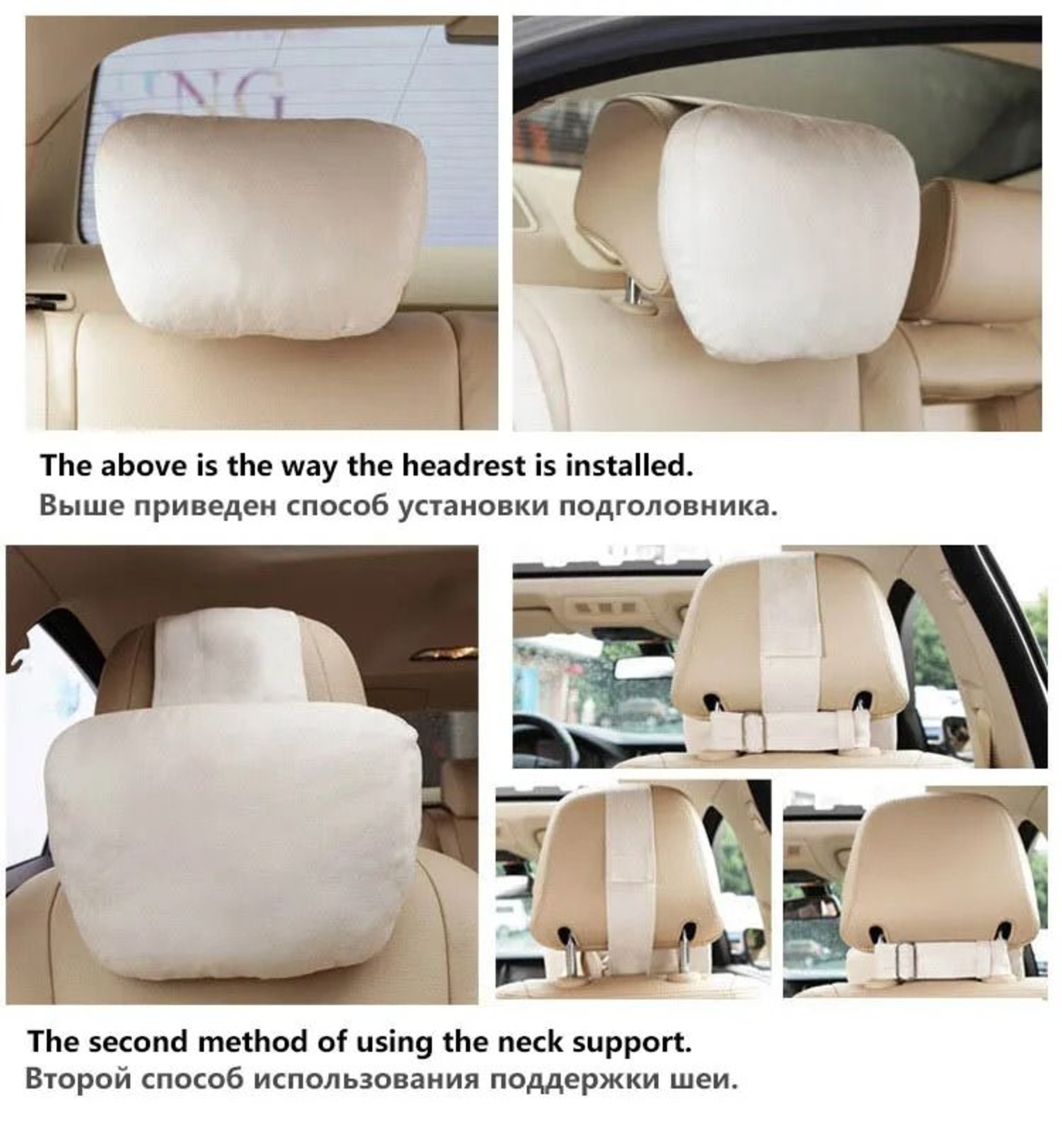 Maybach Style Memory Foam Car Headrest Neck Pillow For MercedesBenz 4