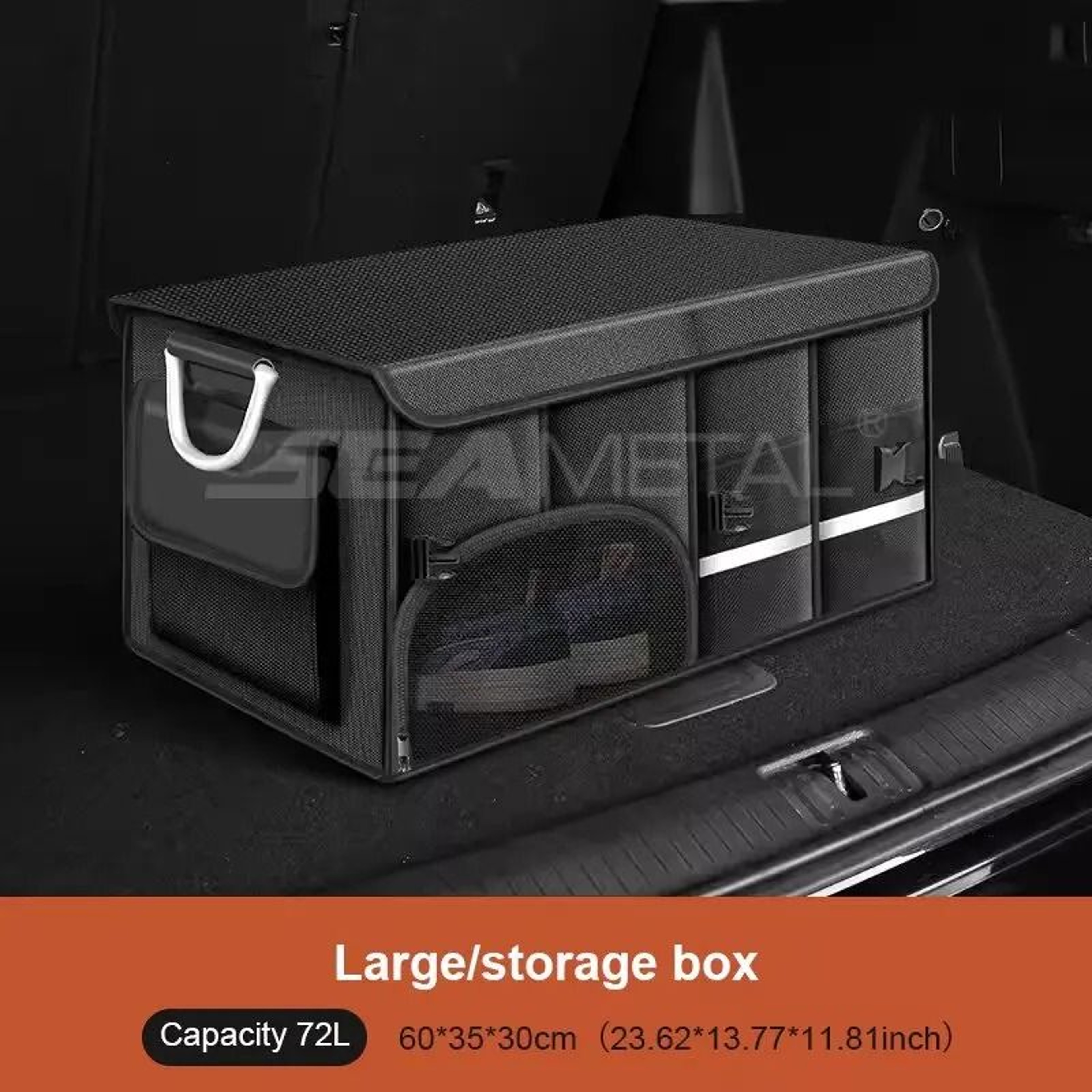 SEAMETAL 110L Foldable Waterproof Car Trunk Storage Organizer 8