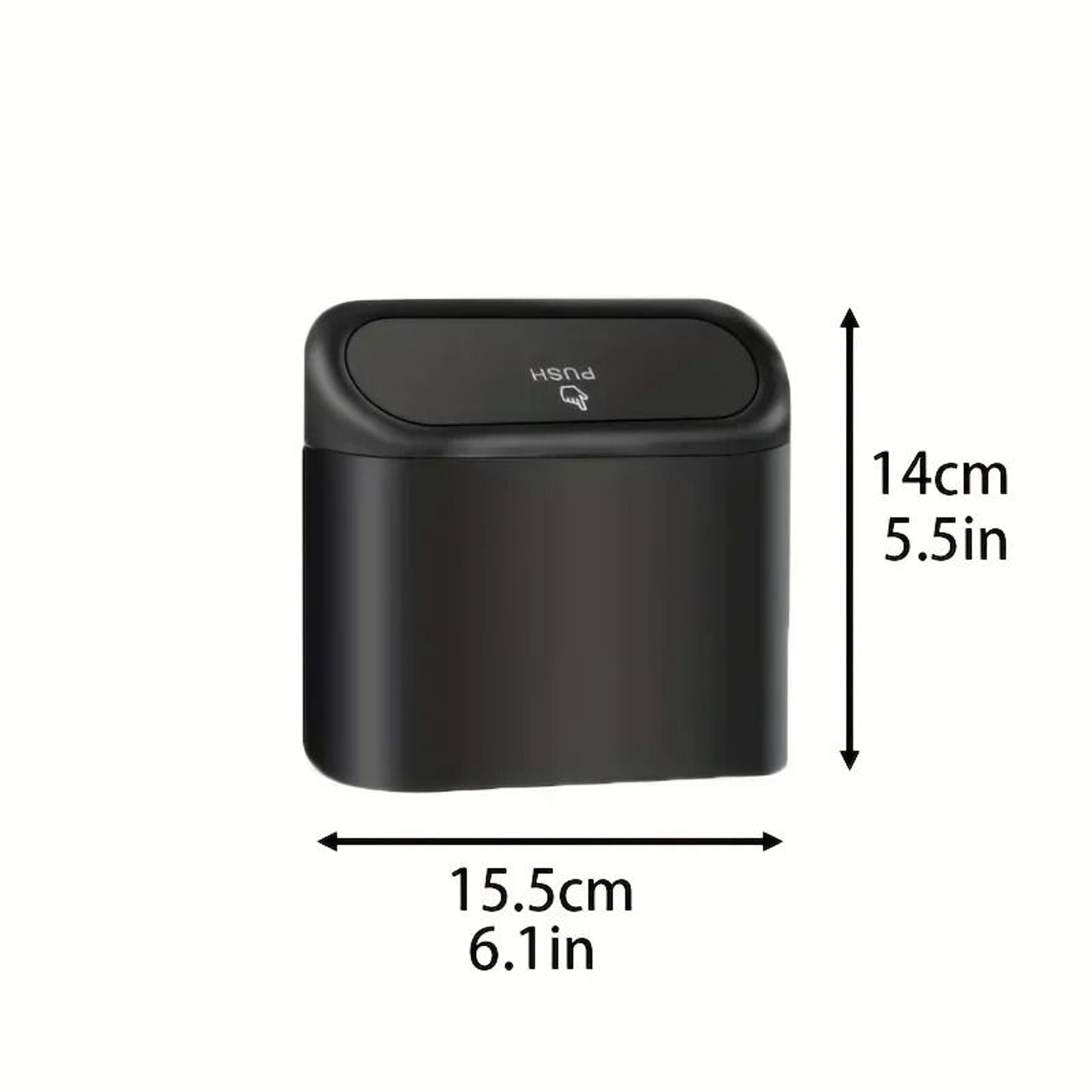 Universal Car Clamshell Hanging Trash Bin With Press Lid Storage Box 6