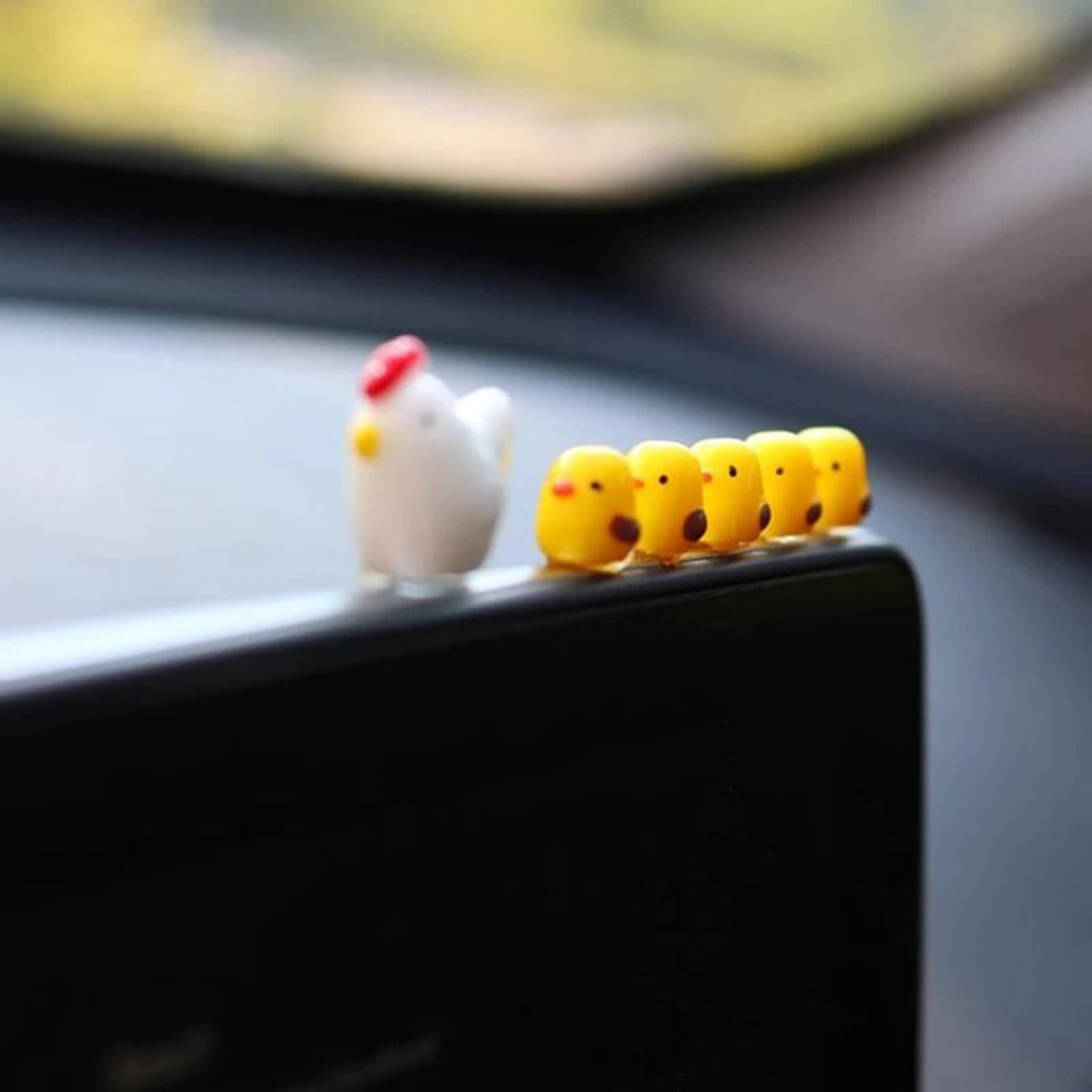 Cute Mini Chicken Dashboard Ornament Set 4