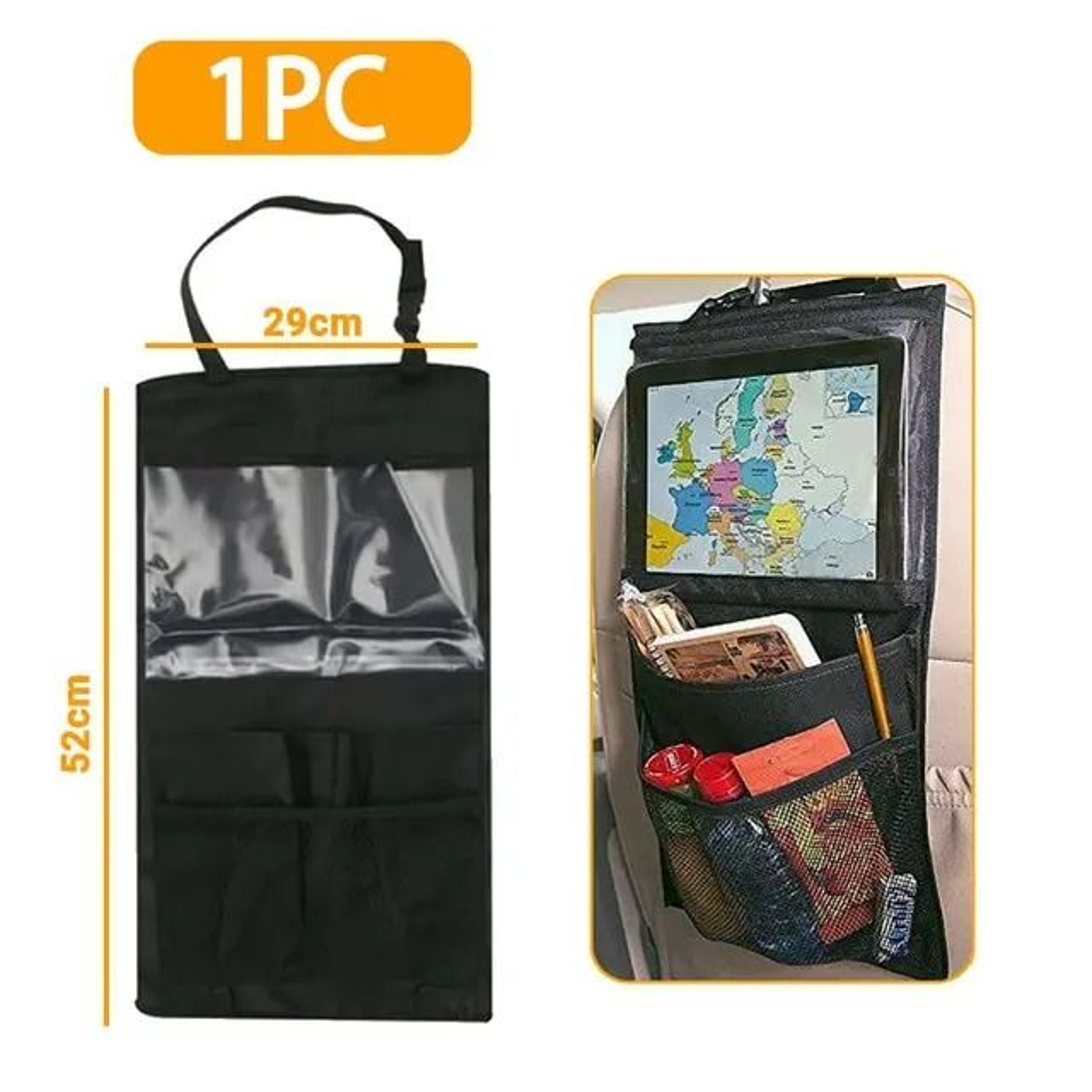 Universal Car Back Seat Organizer With Touch Screen Tablet Holder 4