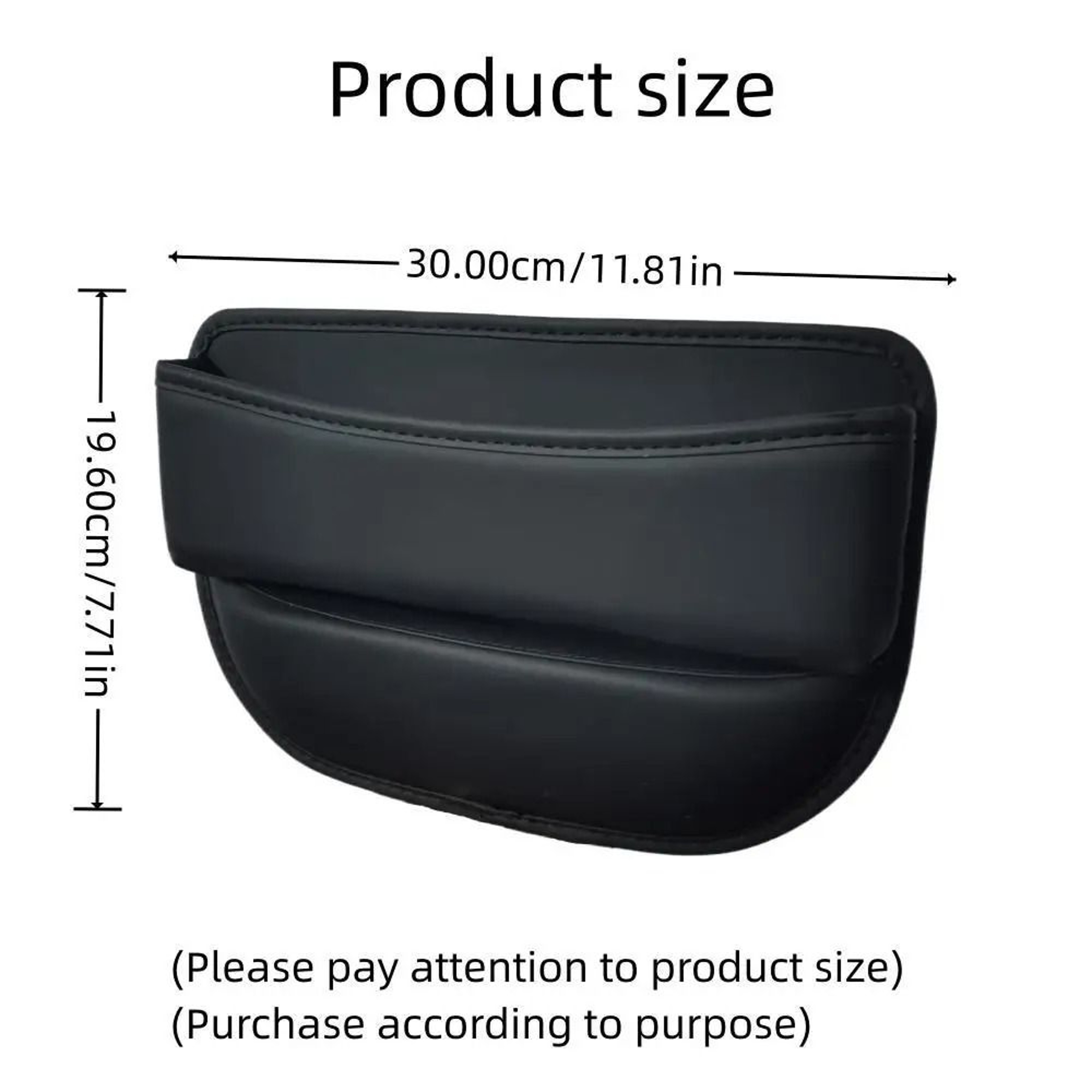 Universal PU Leather Car Seat Gap Organizer  Console Side Pocket 2