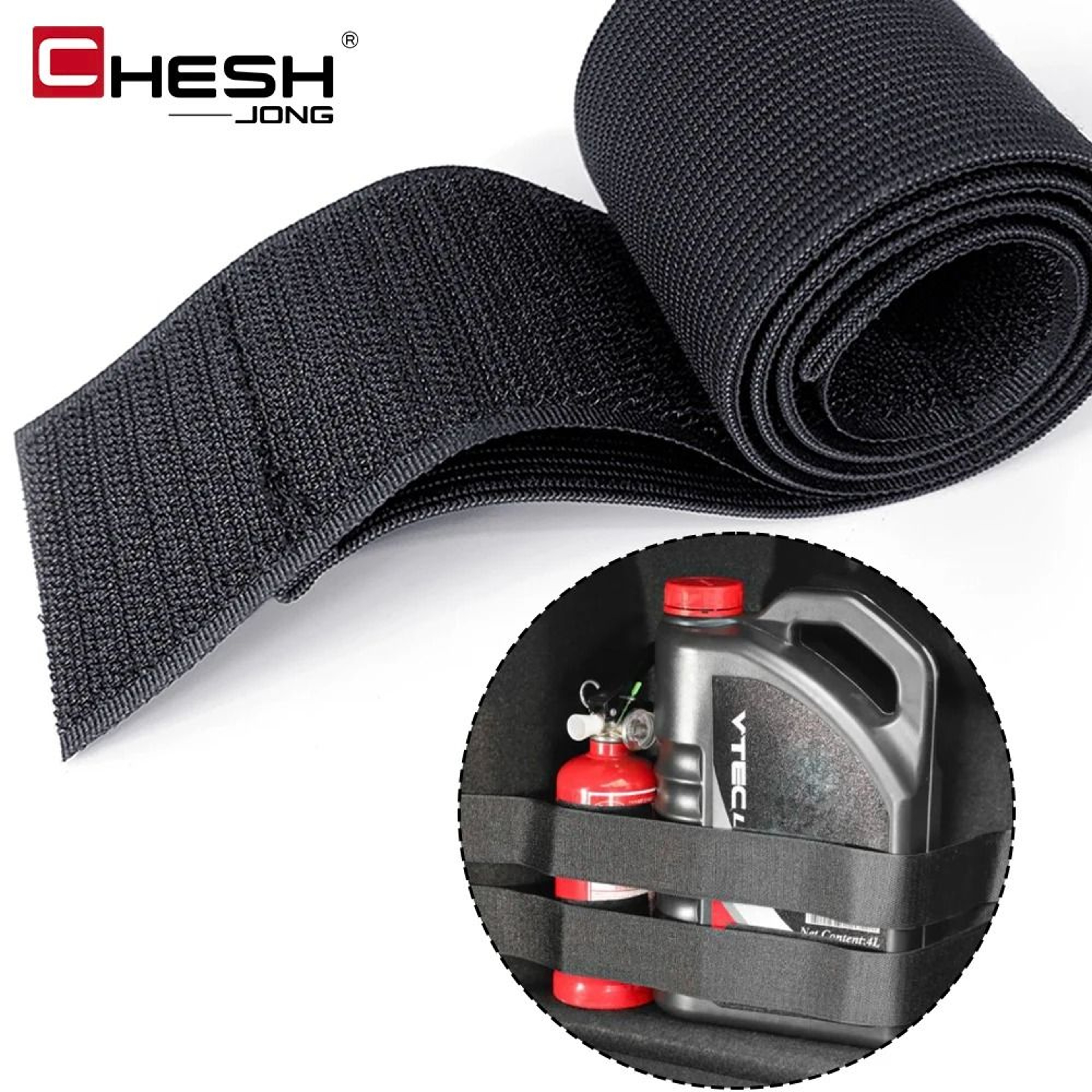 Universal Car Trunk Organizer Strap With Magic Tape Storage Belt 0