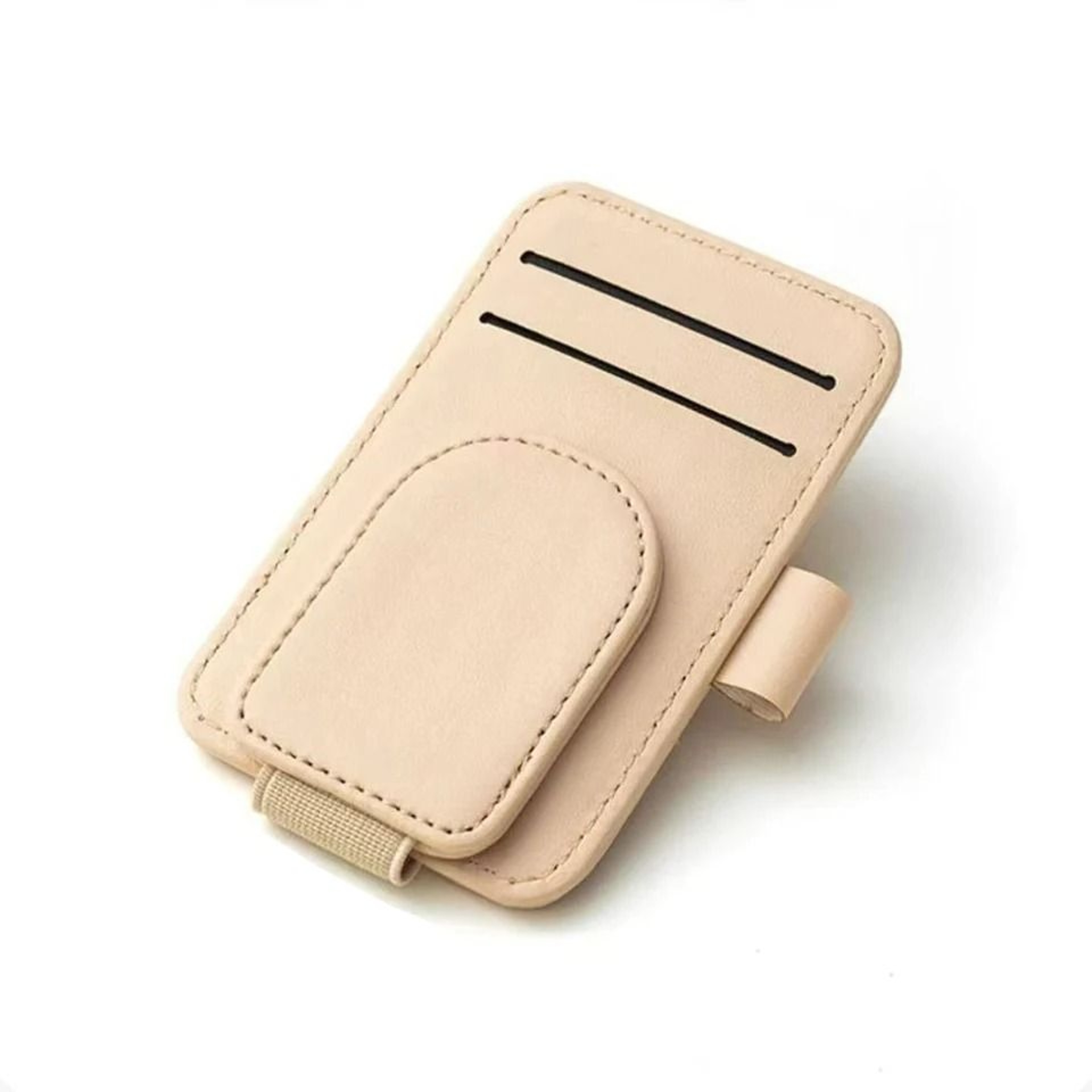 Multifunction Leather Car Sunglasses Holder Clip For Sun Visor Storage 9