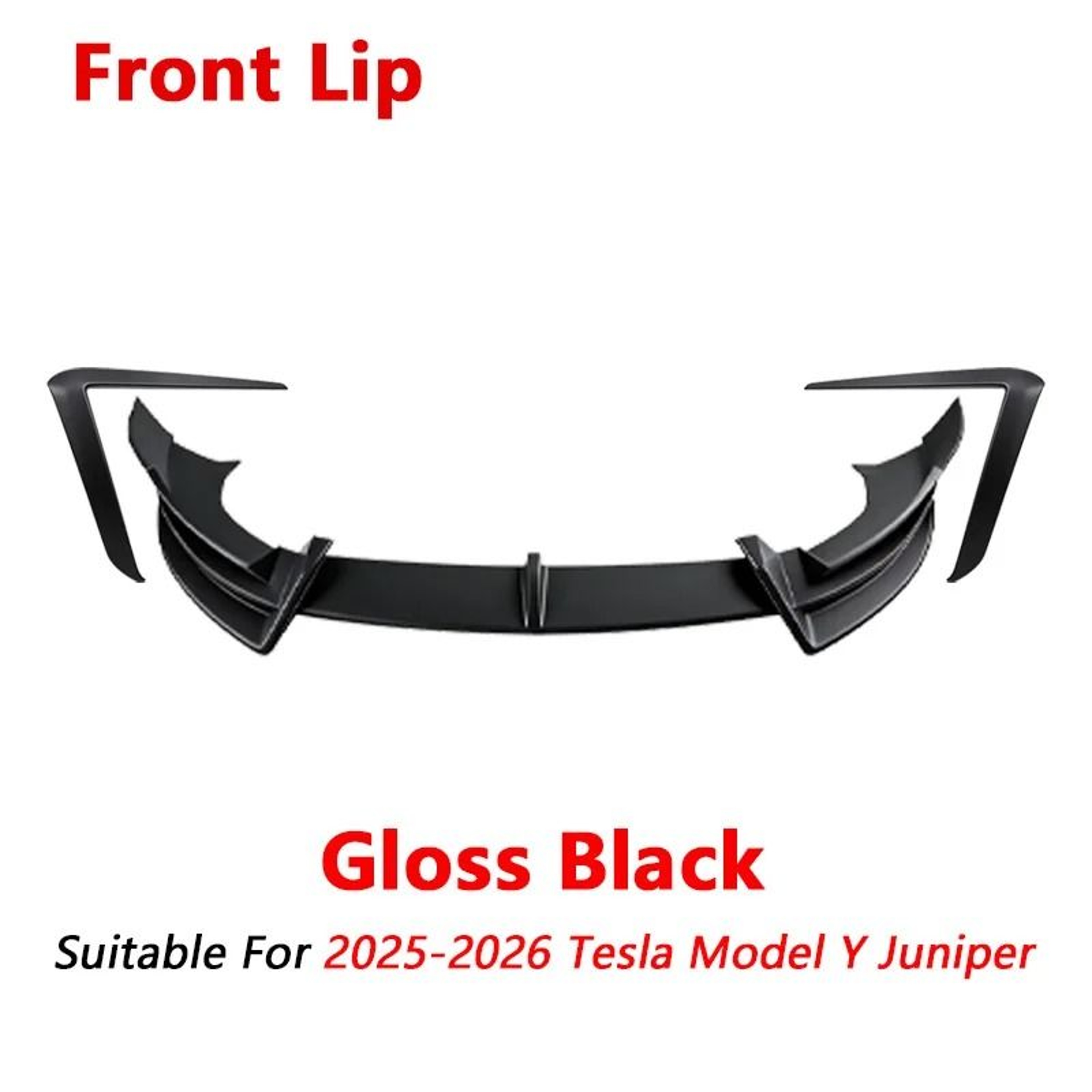 AD Gloss Black Front Lip  Side Skirt Body Kit For Tesla Model Y Juniper 2025 7