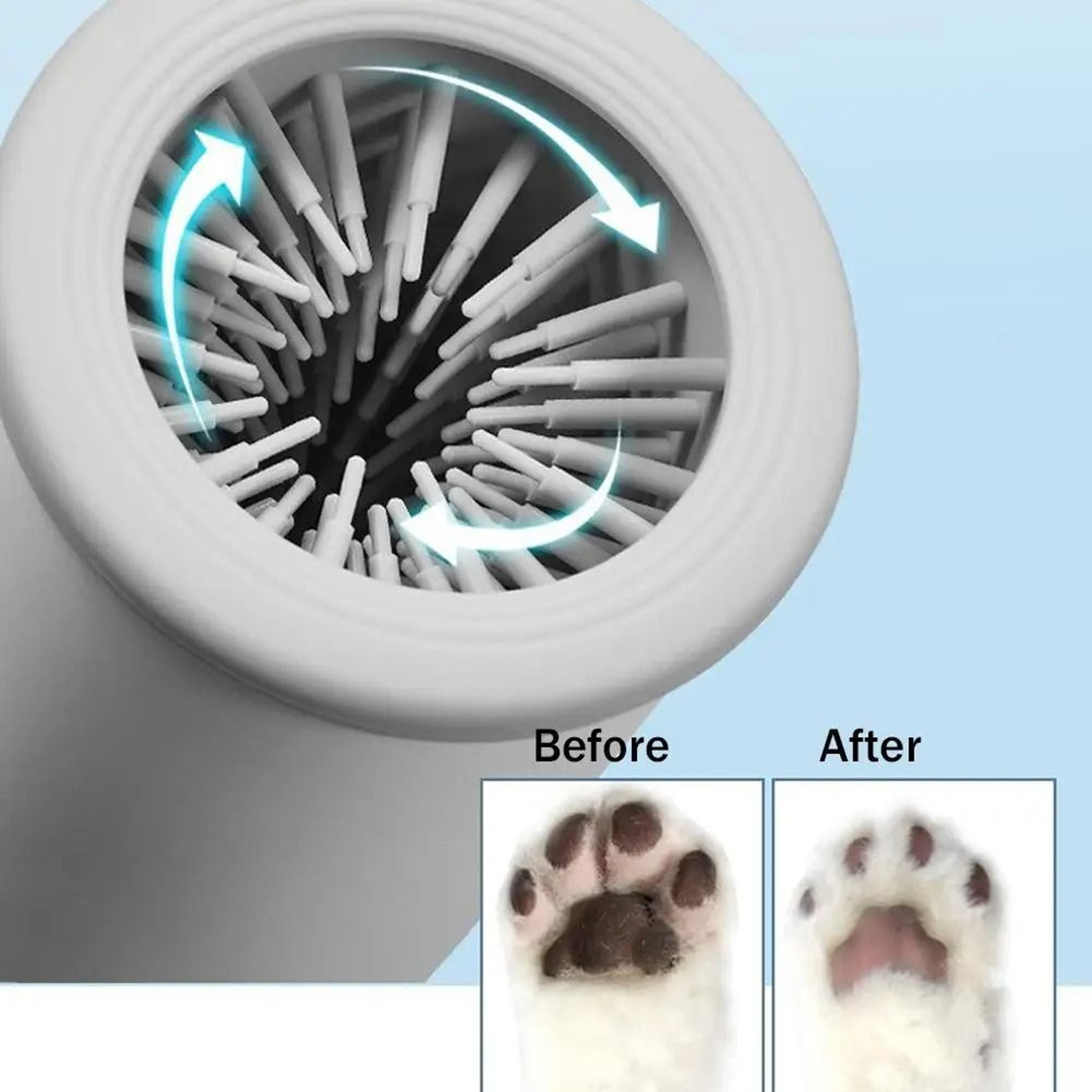 USB Rechargeable Automatic Dog Paw Cleaner And Pet Paw Massager 2