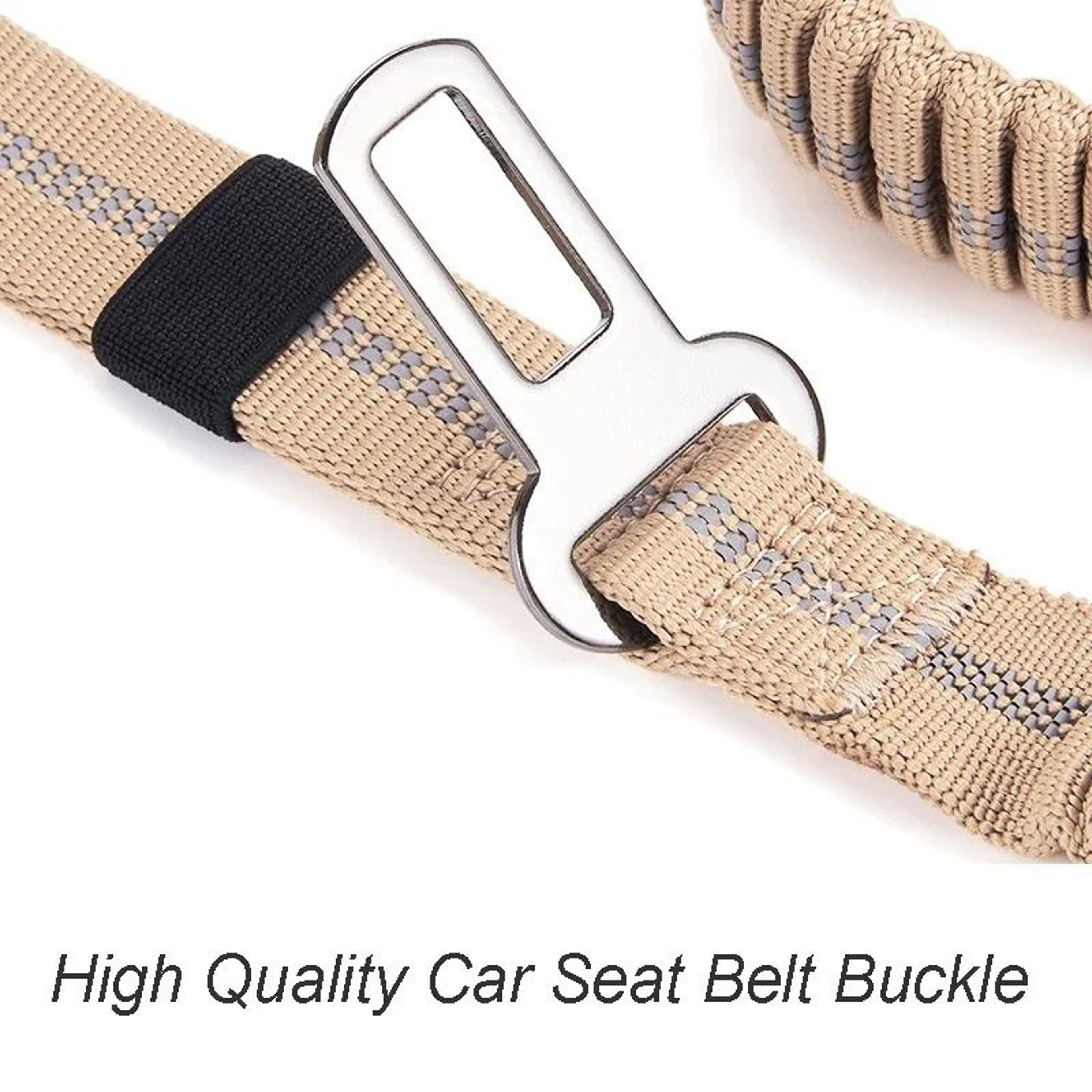 Reflective Tactical Bungee Dog Leash With Car Seatbelt Clip 5