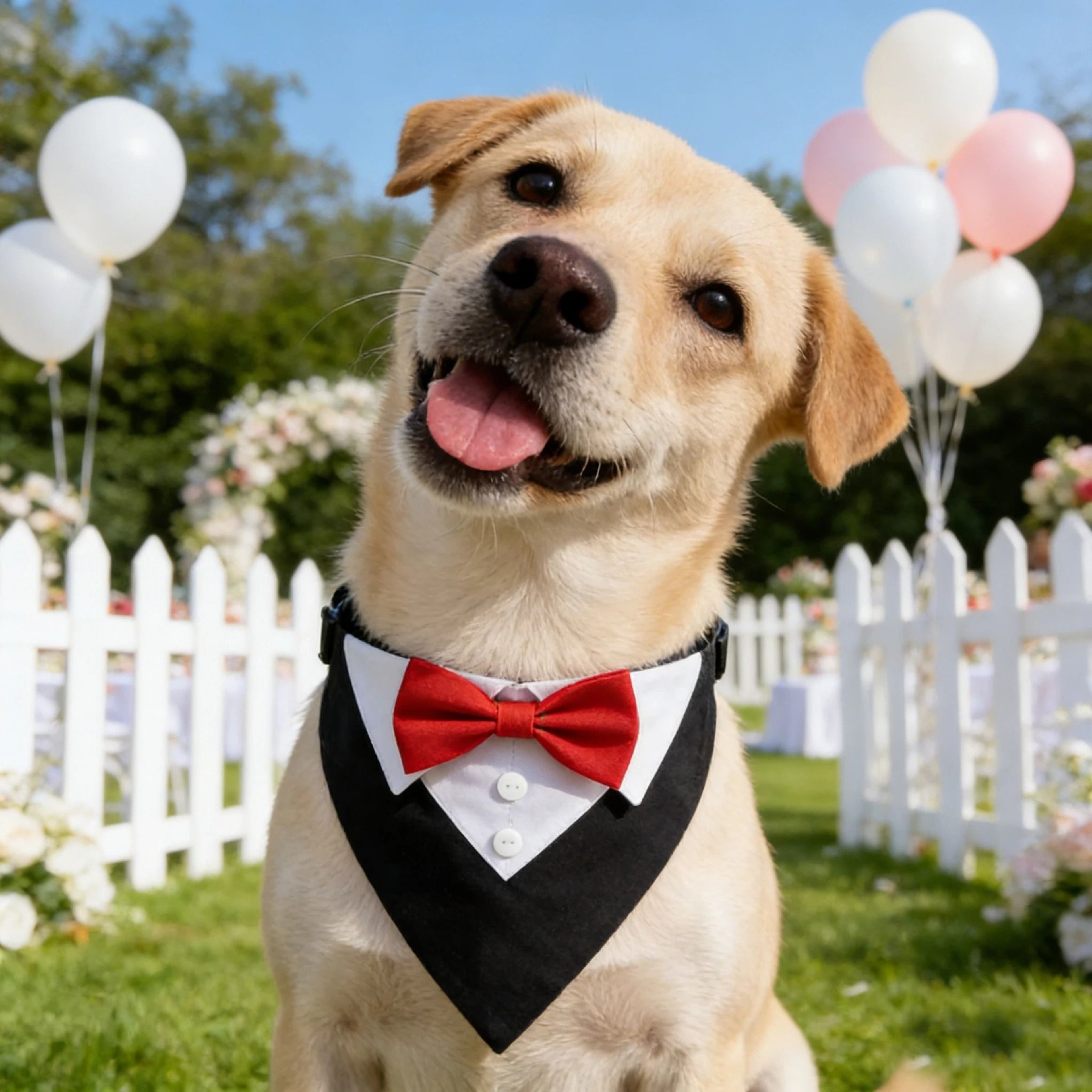 Sucado Bow Tie Tuxedo Dog Collar Bandana For Weddings  Parties 5