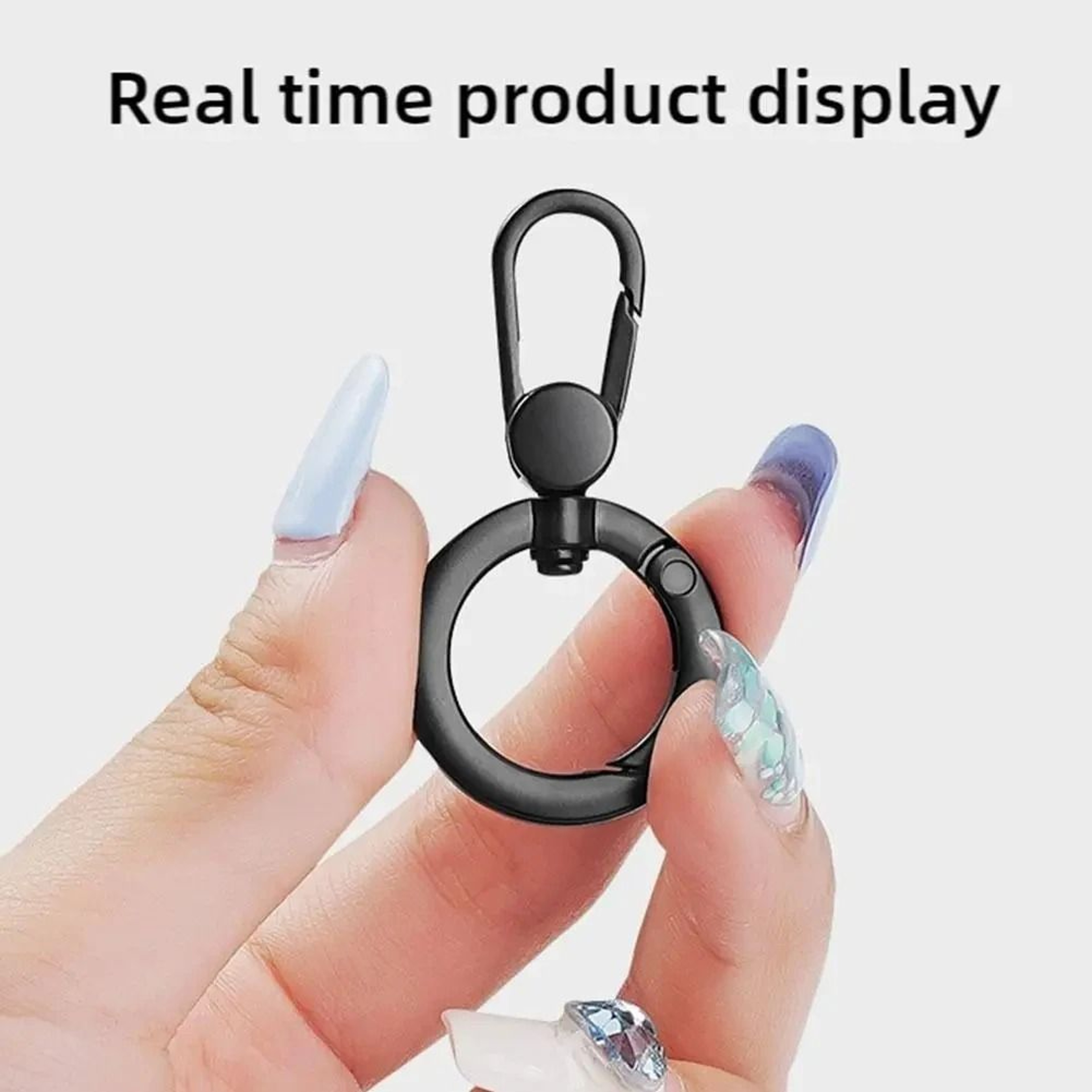 360 Rotating Metal Phone Lanyard Patch With Secure Buckle Clip 3