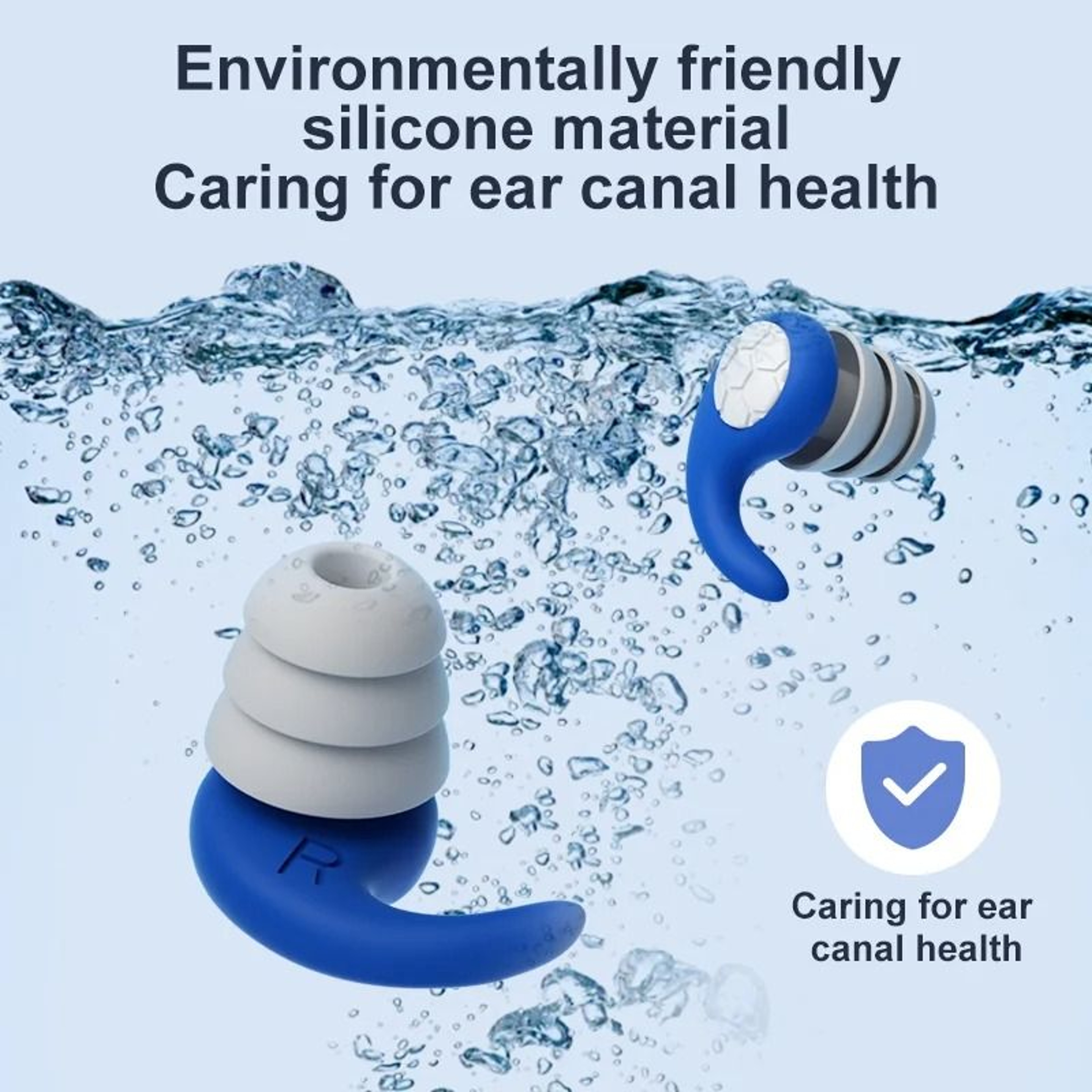 Reusable Waterproof Ear Plugs For Sleeping Swimming  Noise Reduction 3