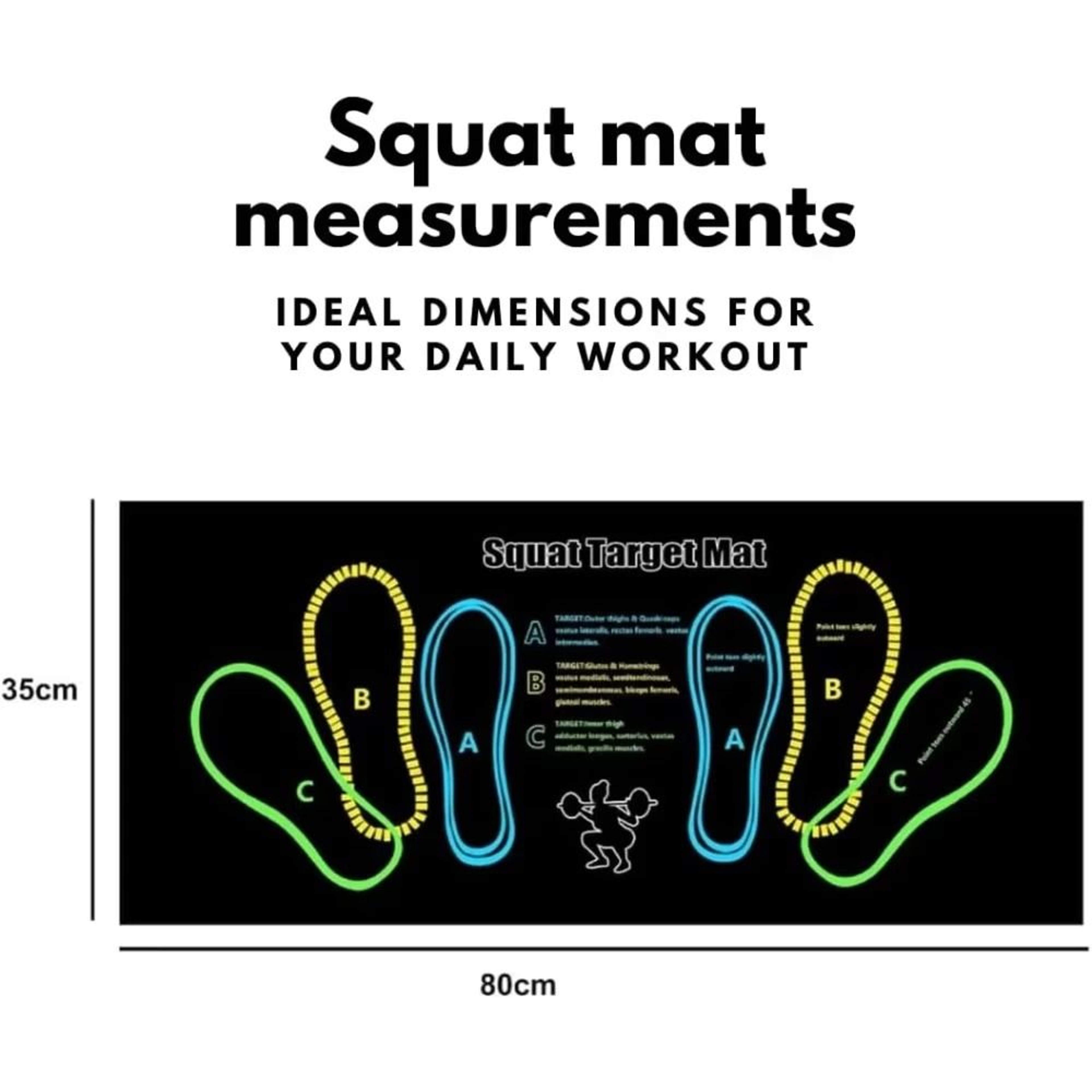 NonSlip TwoColor Squat Mat For Home Workouts  Floor Exercise 5