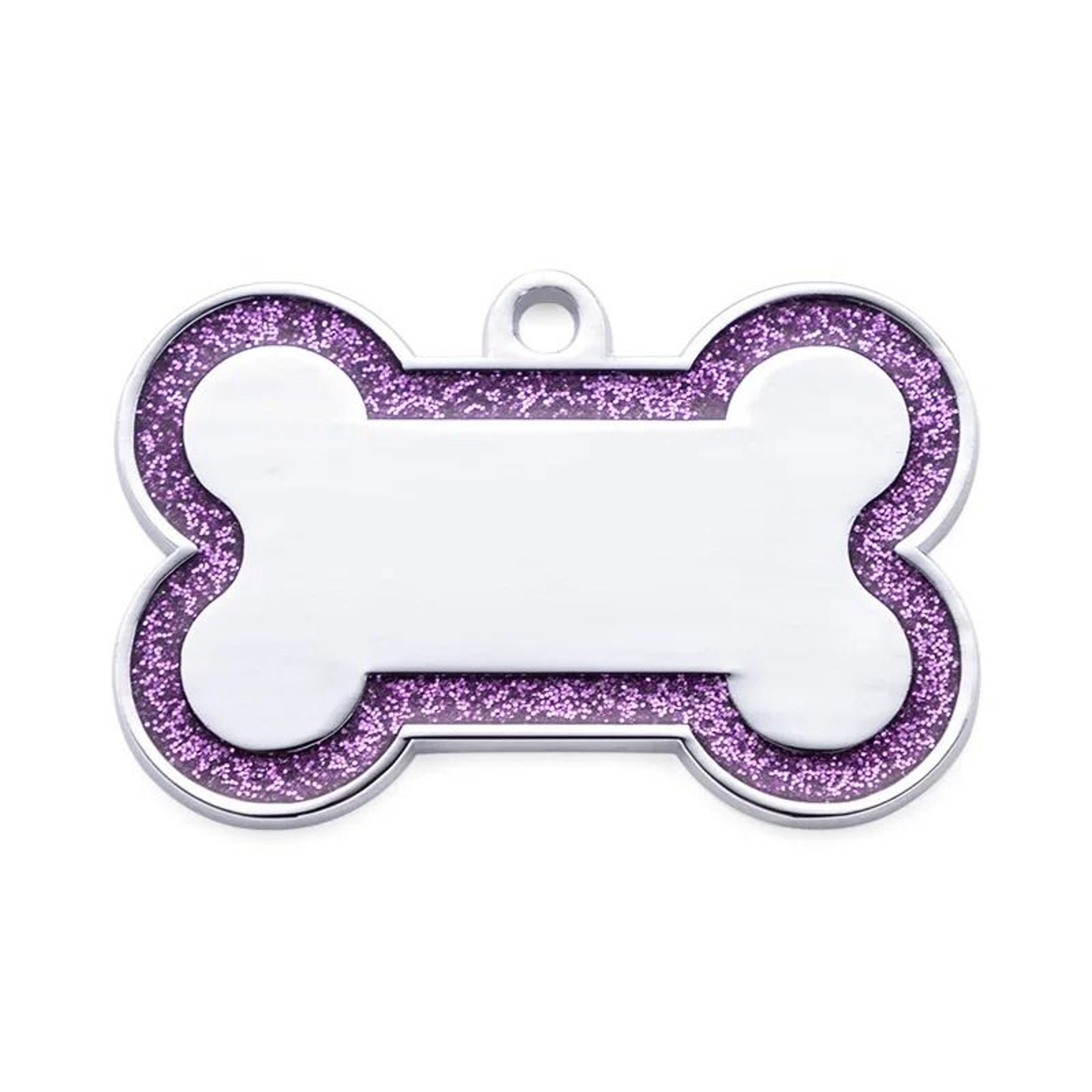 Personalized Glitter Pet ID Tag DoubleSided Bone Name Pendant For Dogs  Cats 12