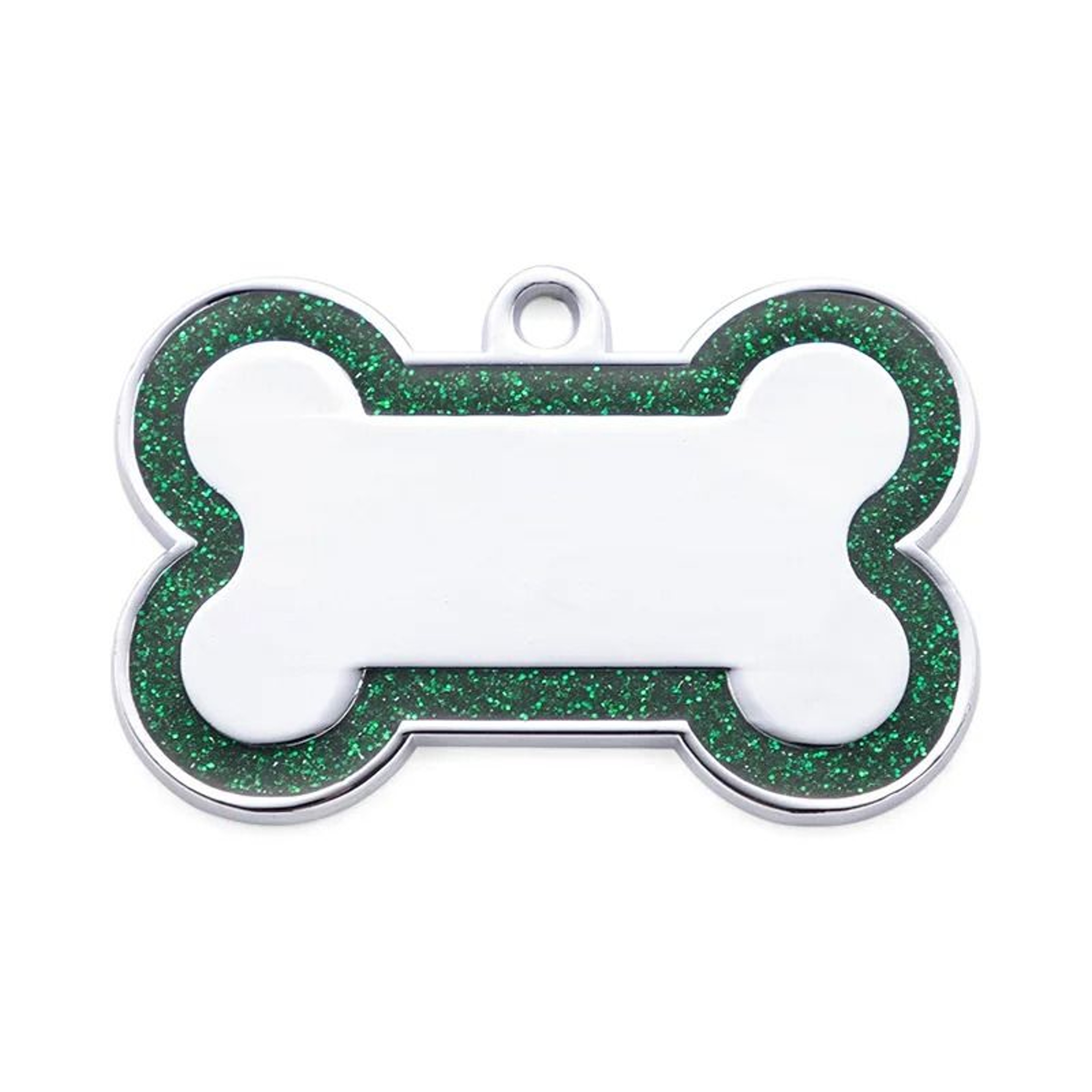 Personalized Glitter Pet ID Tag DoubleSided Bone Name Pendant For Dogs  Cats 8