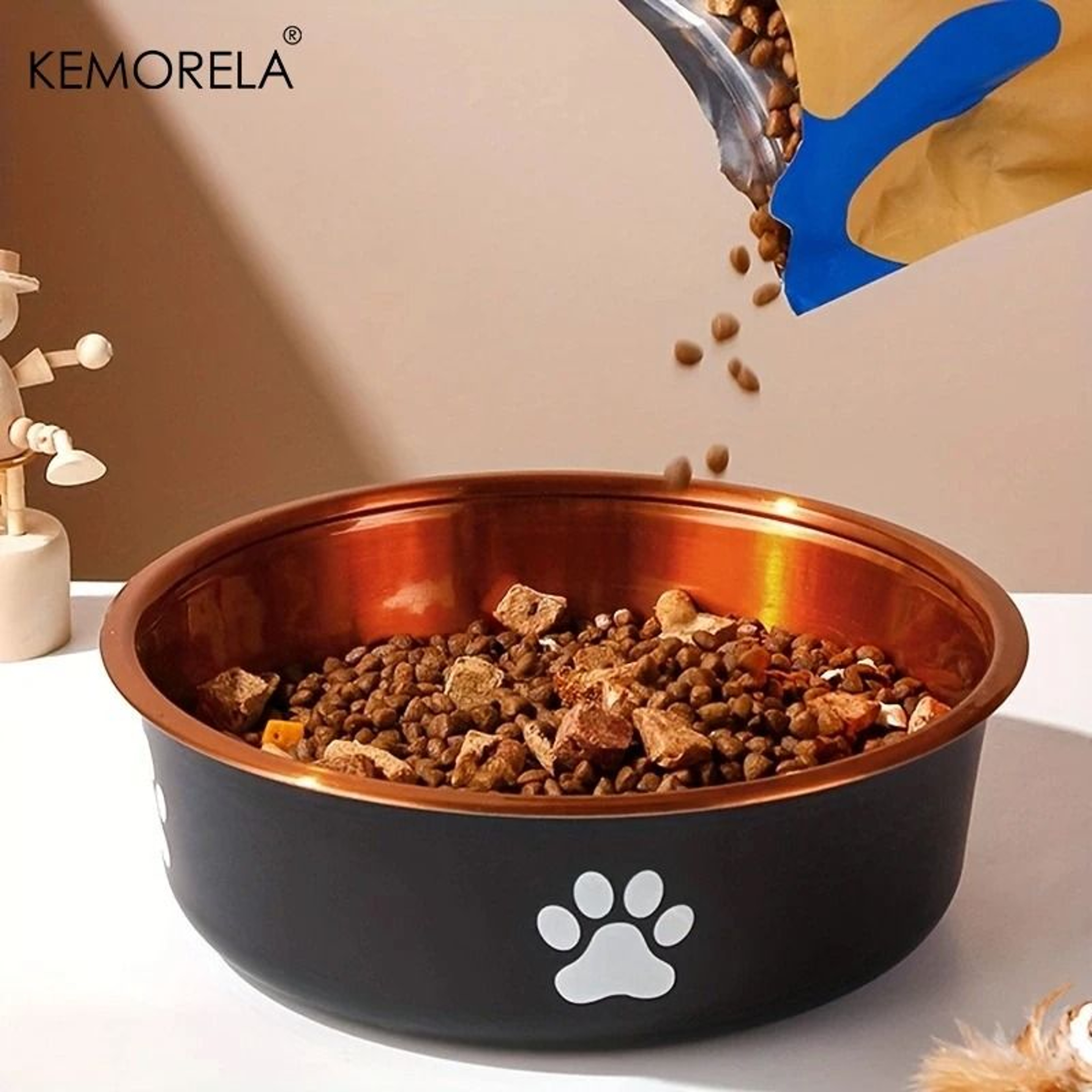 NonSlip Stainless Steel Dog Feeding Bowl Set For Small Medium  Large Dogs 2