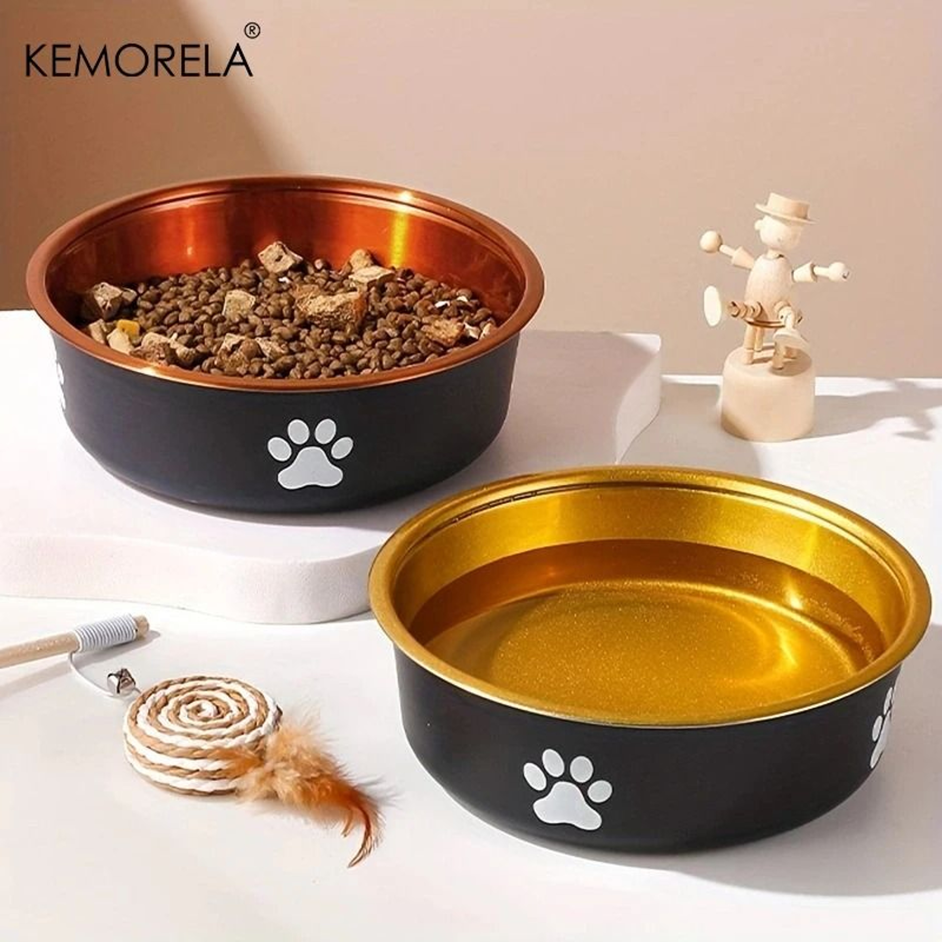NonSlip Stainless Steel Dog Feeding Bowl Set For Small Medium  Large Dogs 3