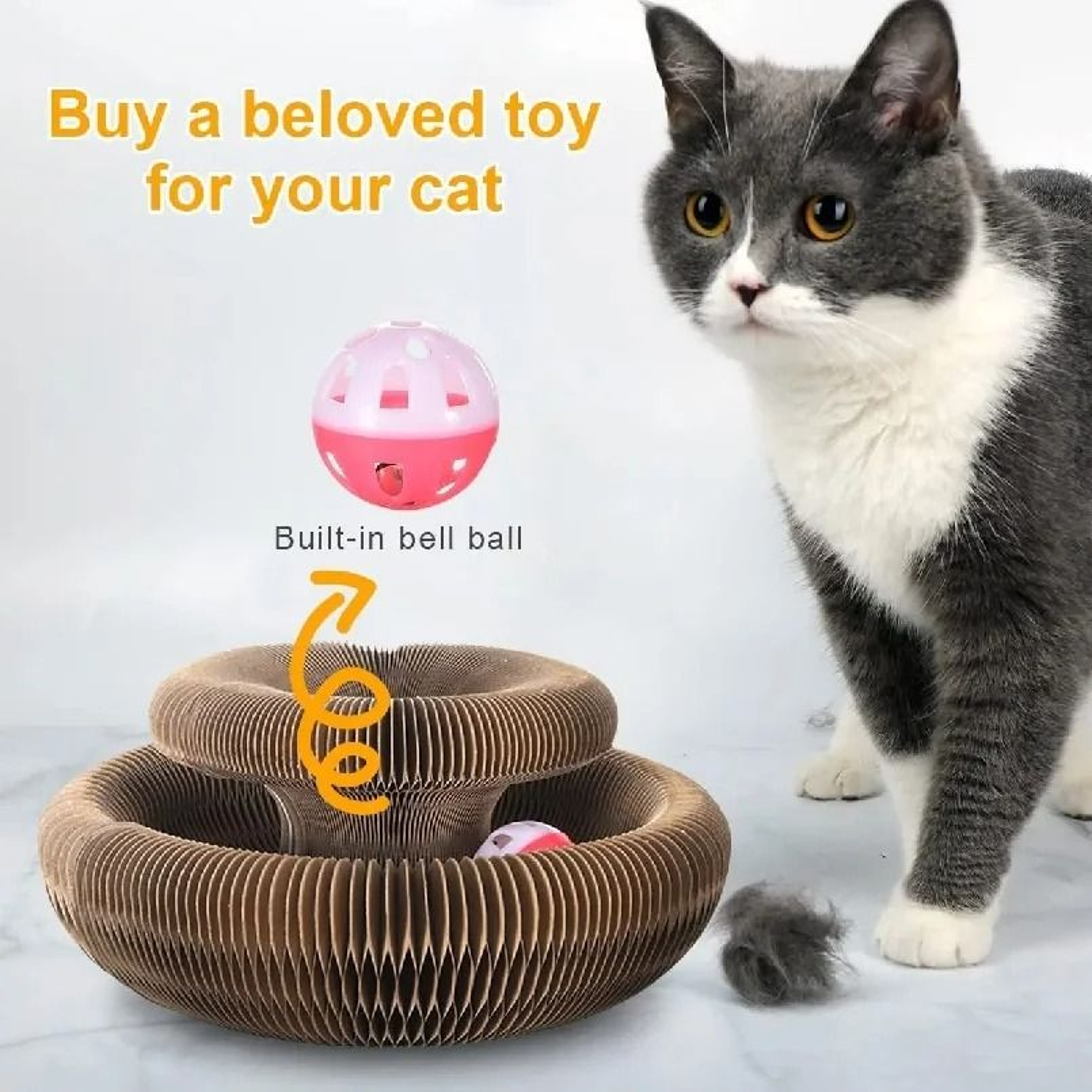 Foldable Magic Organ Cat Scratcher Bed  Interactive Toy 2