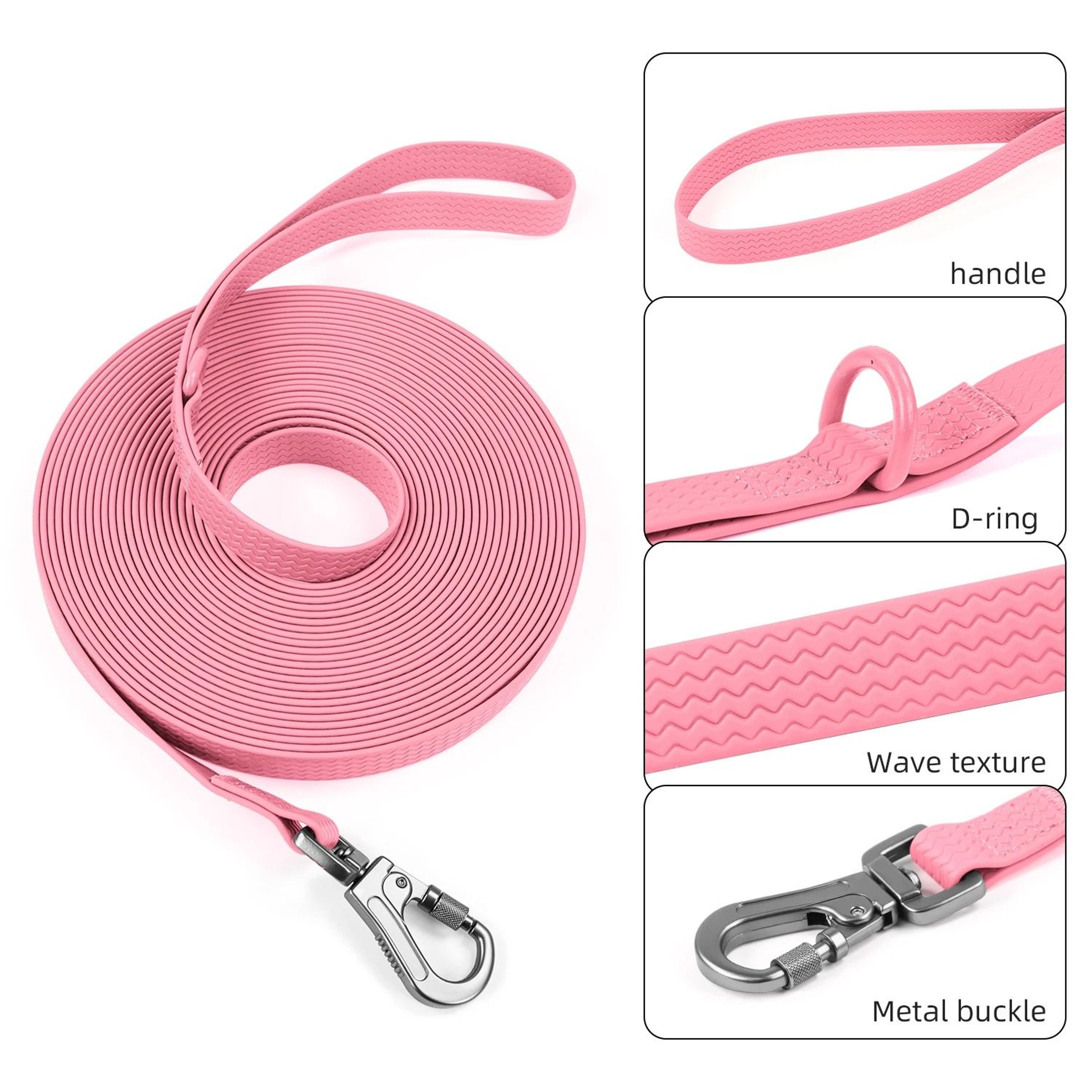 Heavy Duty Waterproof PVC Dog Training Leash For Large  Medium Dogs 2