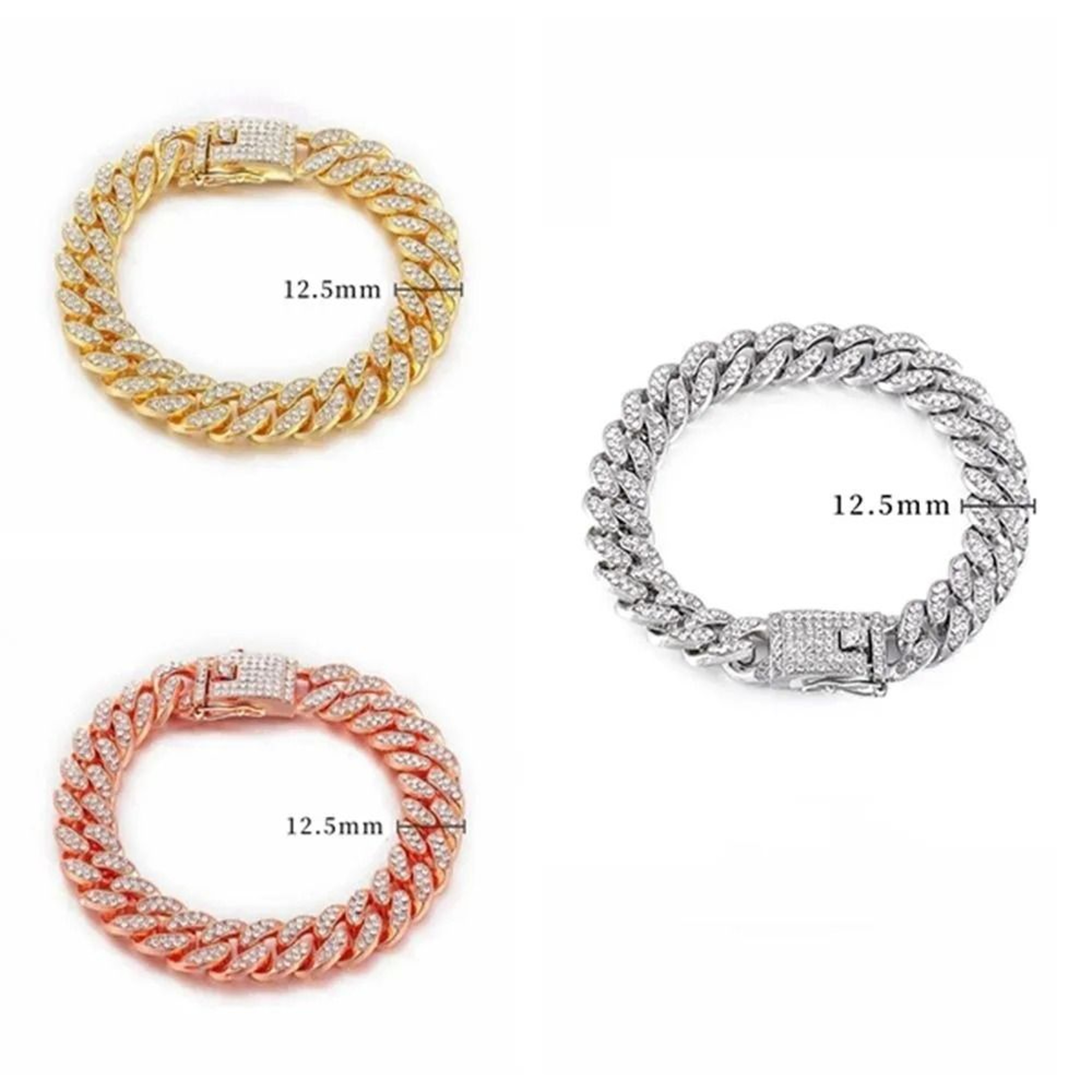 RoyalSpark Rhinestone Dog Chain Collar Jewelry 5