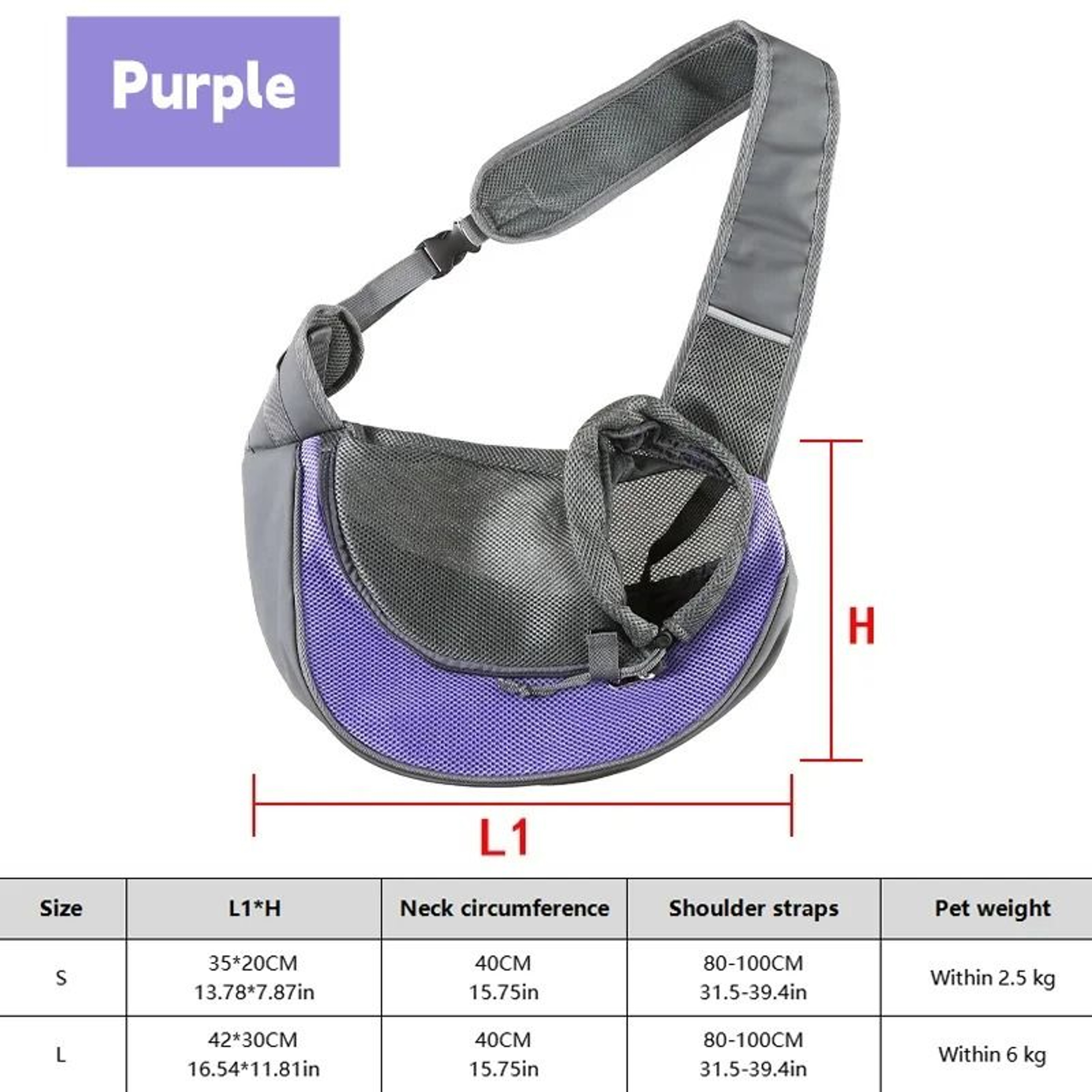 CarryPaws Breathable Dog Sling Carrier Backpack 12