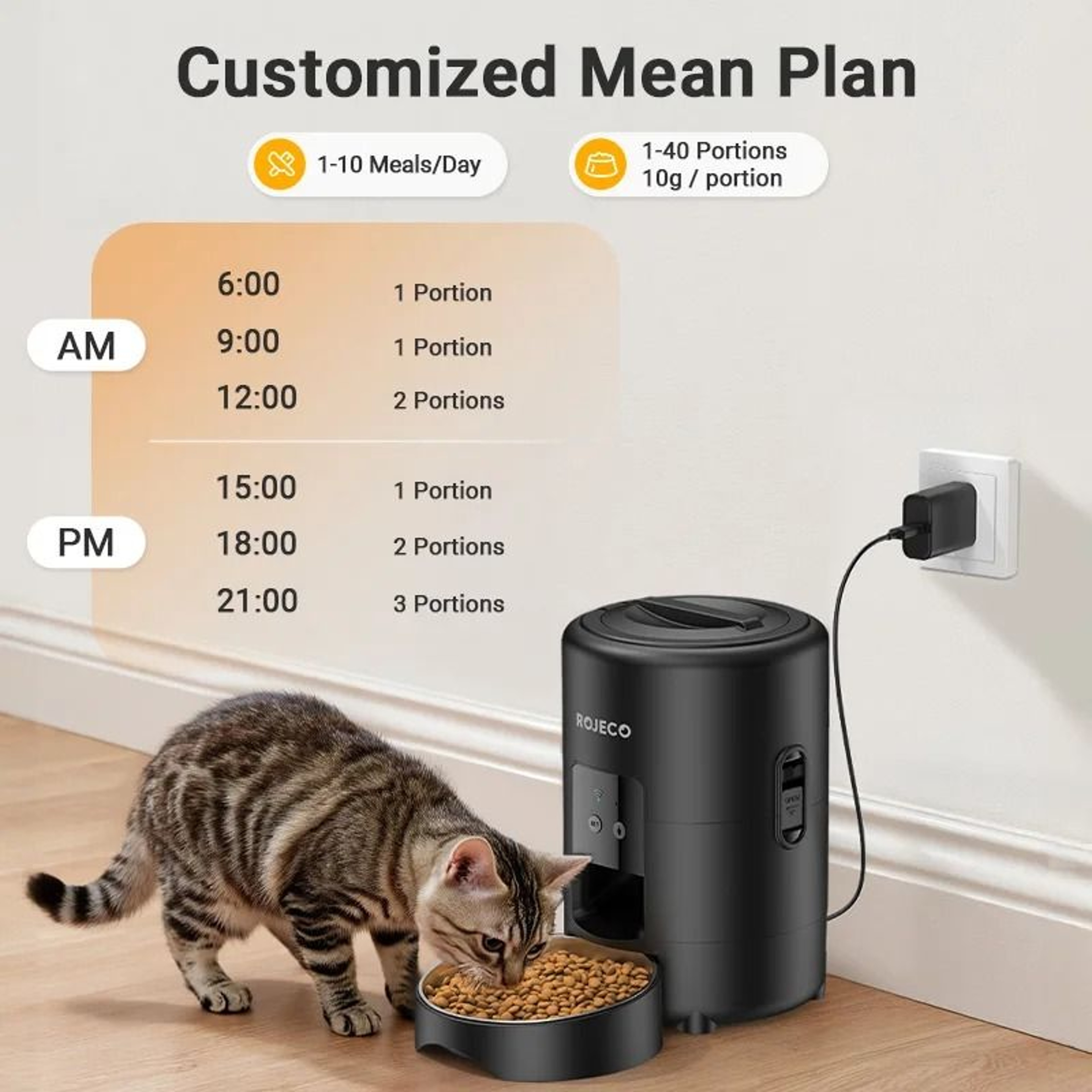 Smart WiFi Automatic Pet Feeder 2L For Cats  Small Dogs With App Control 2