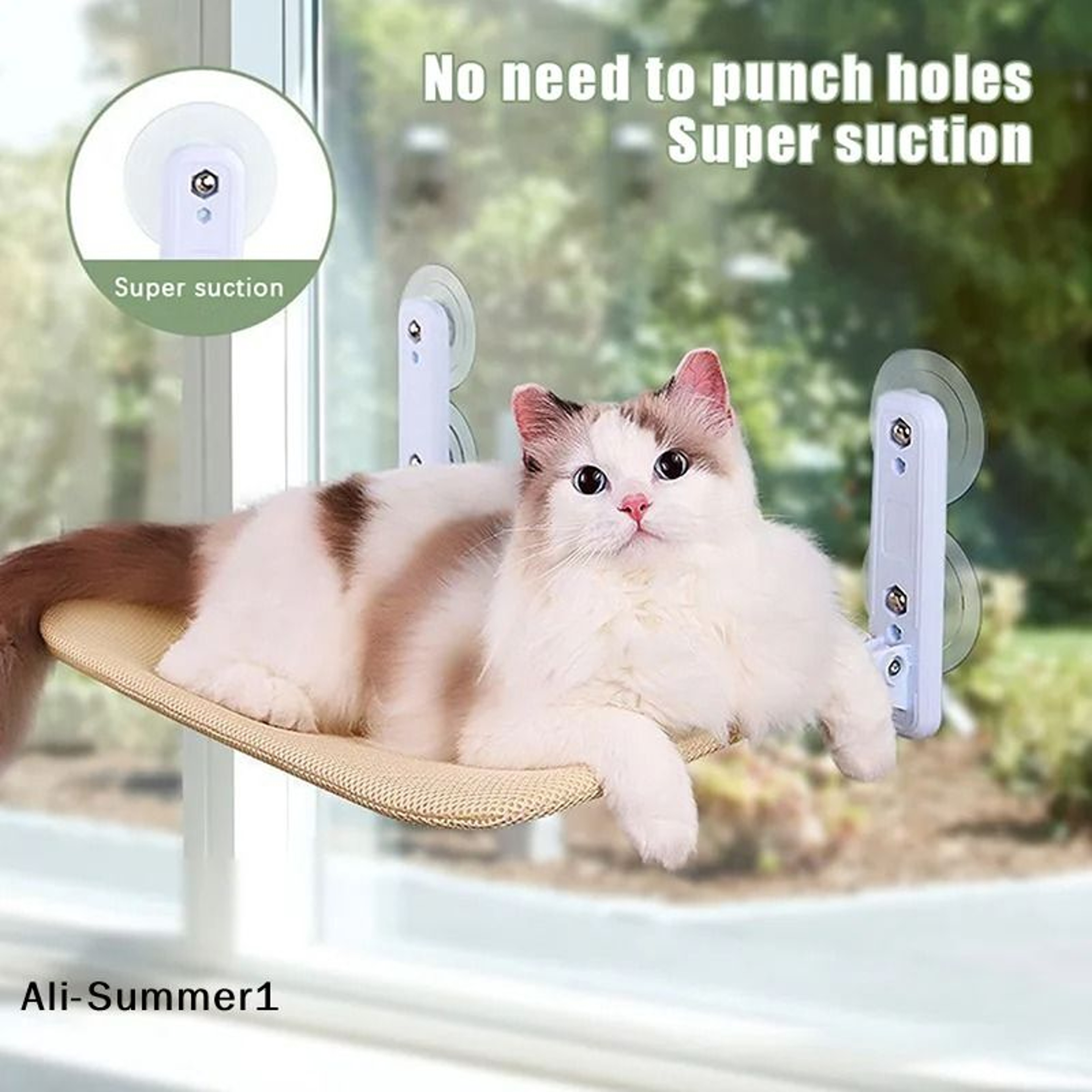 Foldable Window Cat Hammock Bed 2
