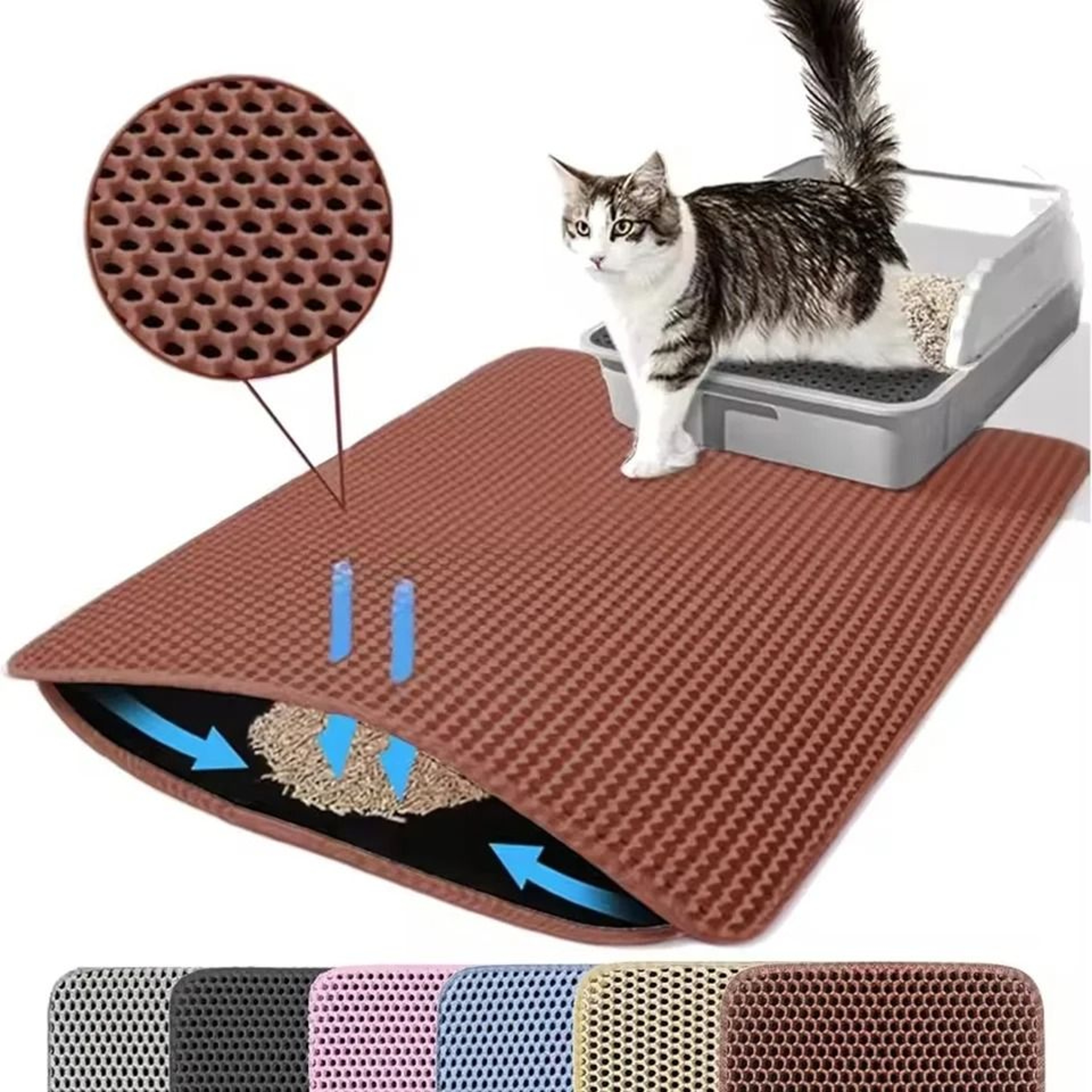 Waterproof Double Layer Cat Litter Mat For Easy CleanUp  Floor Protection 6