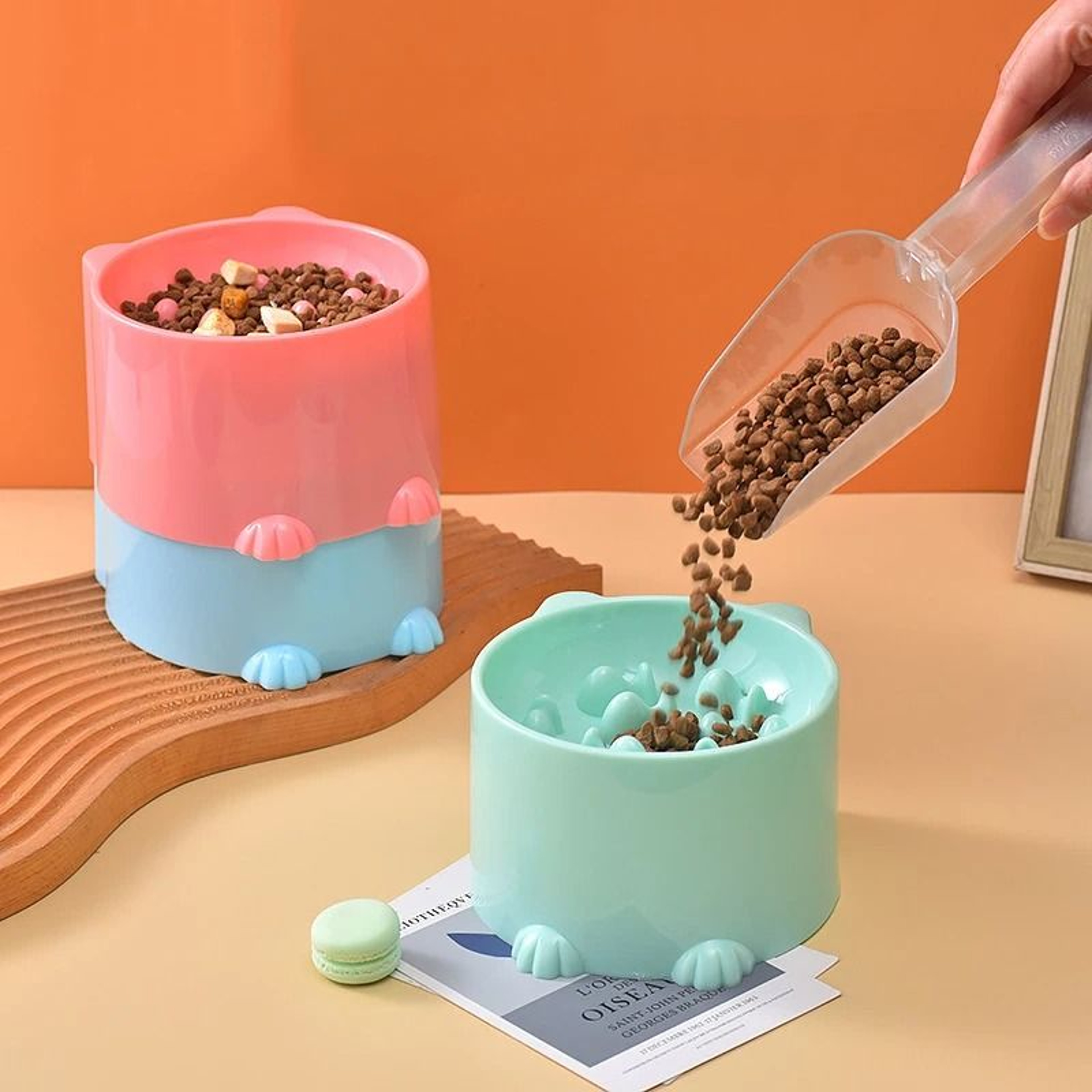 Elevated Slow Feeder Pet Bowl 0