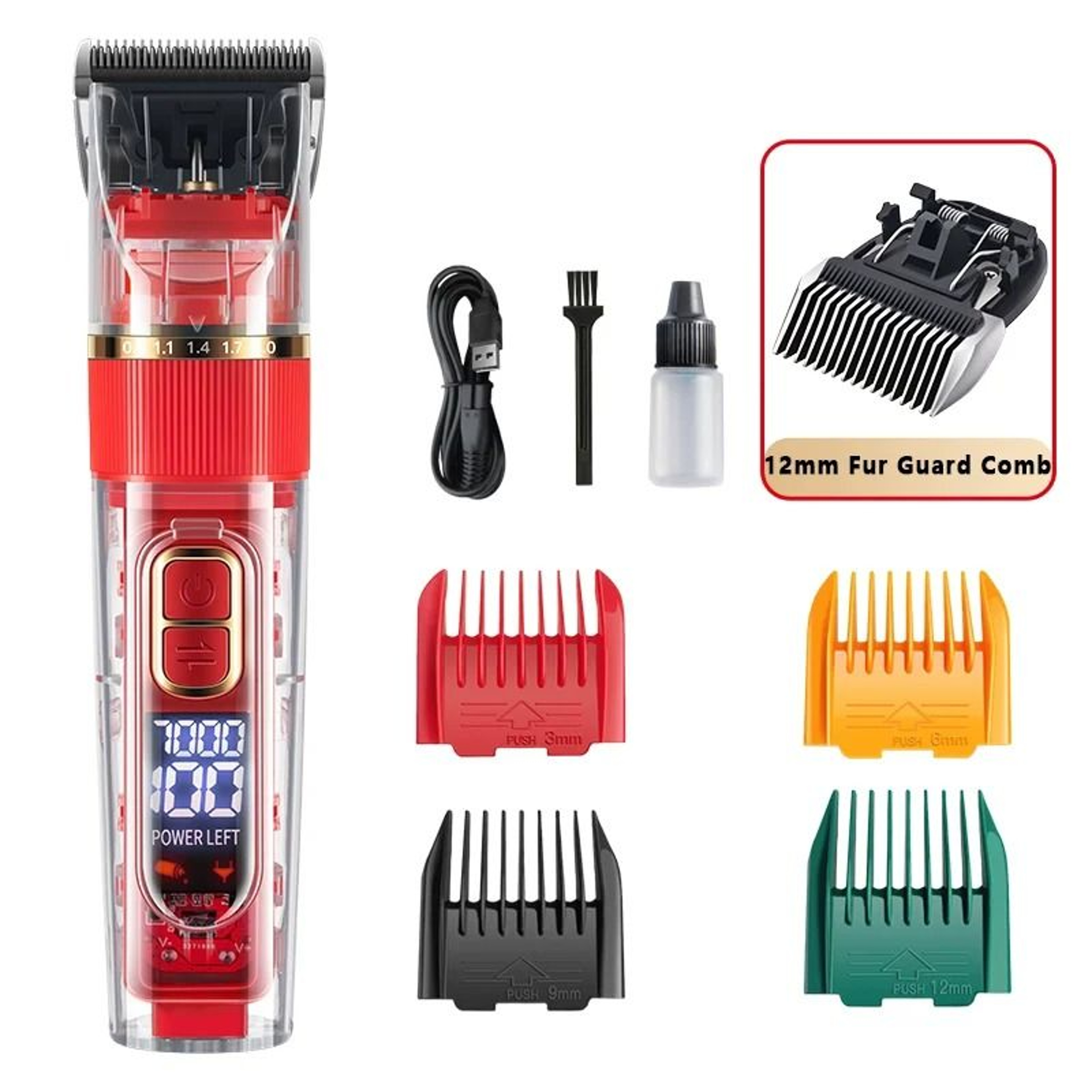 Professional Rechargeable Pet Clipper Grooming Trimmer For Dogs  Cats 9