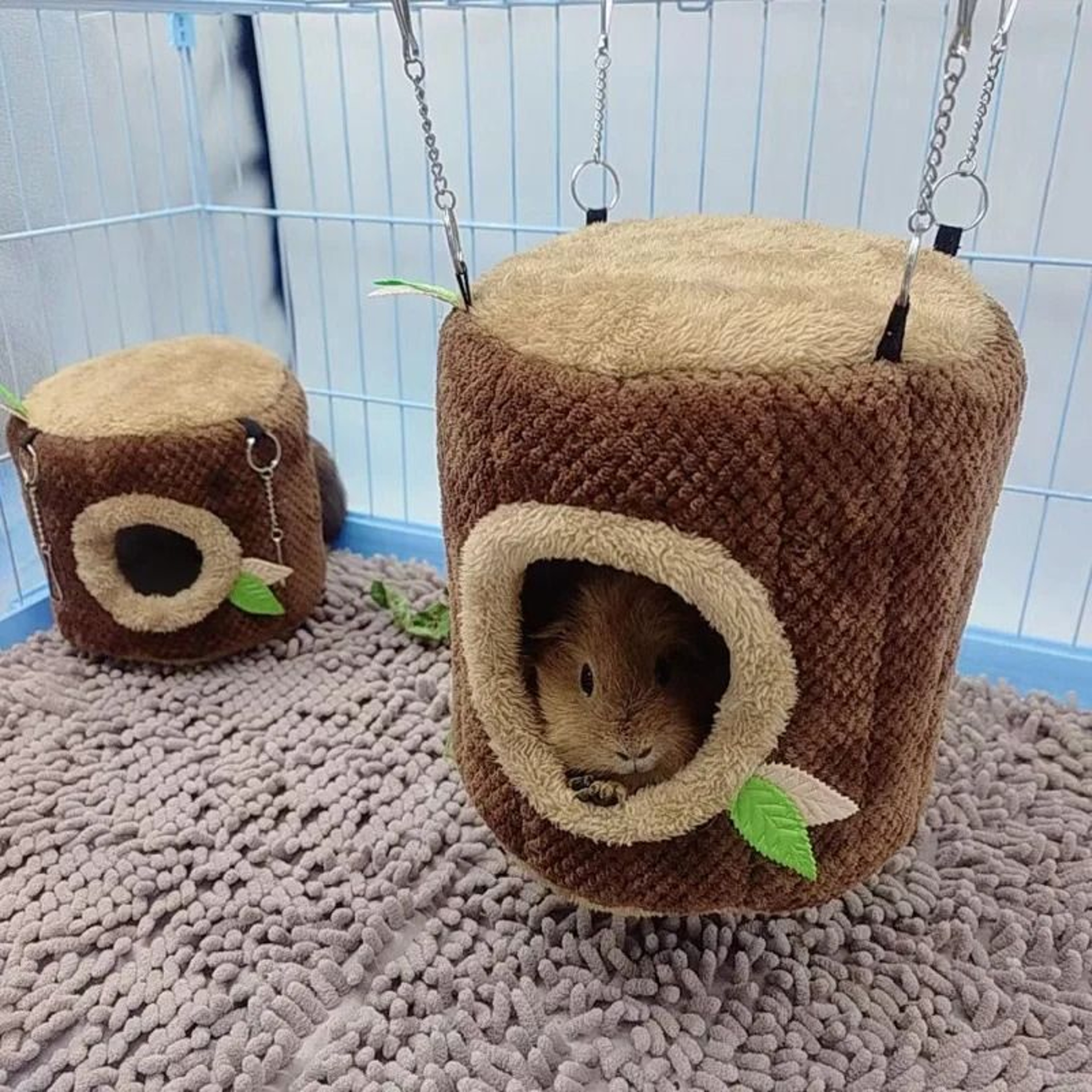 Tree Stump Hamster Hammock Bed For Small Animals 4