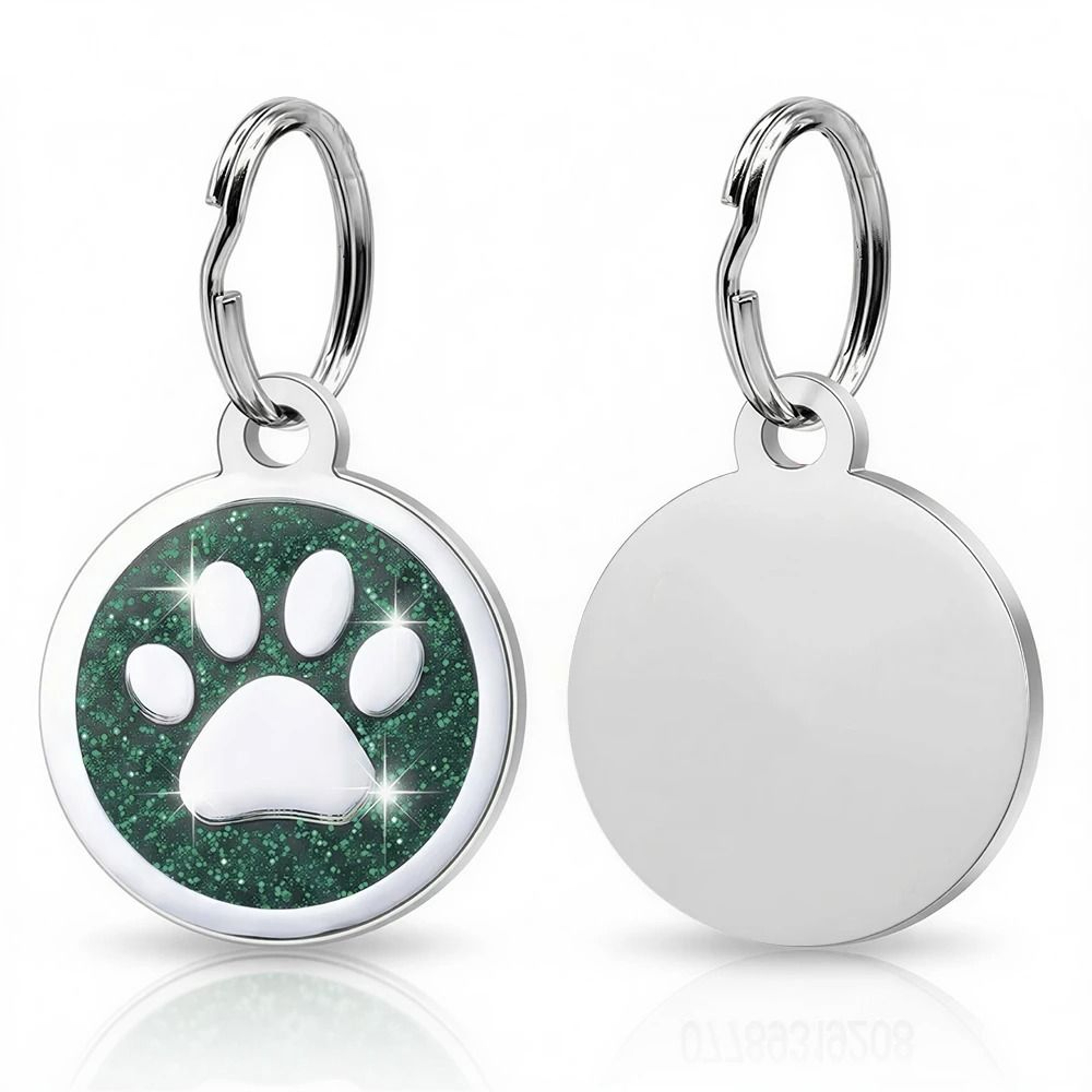 Personalized Glitter Paw Print Pet ID Tag 10