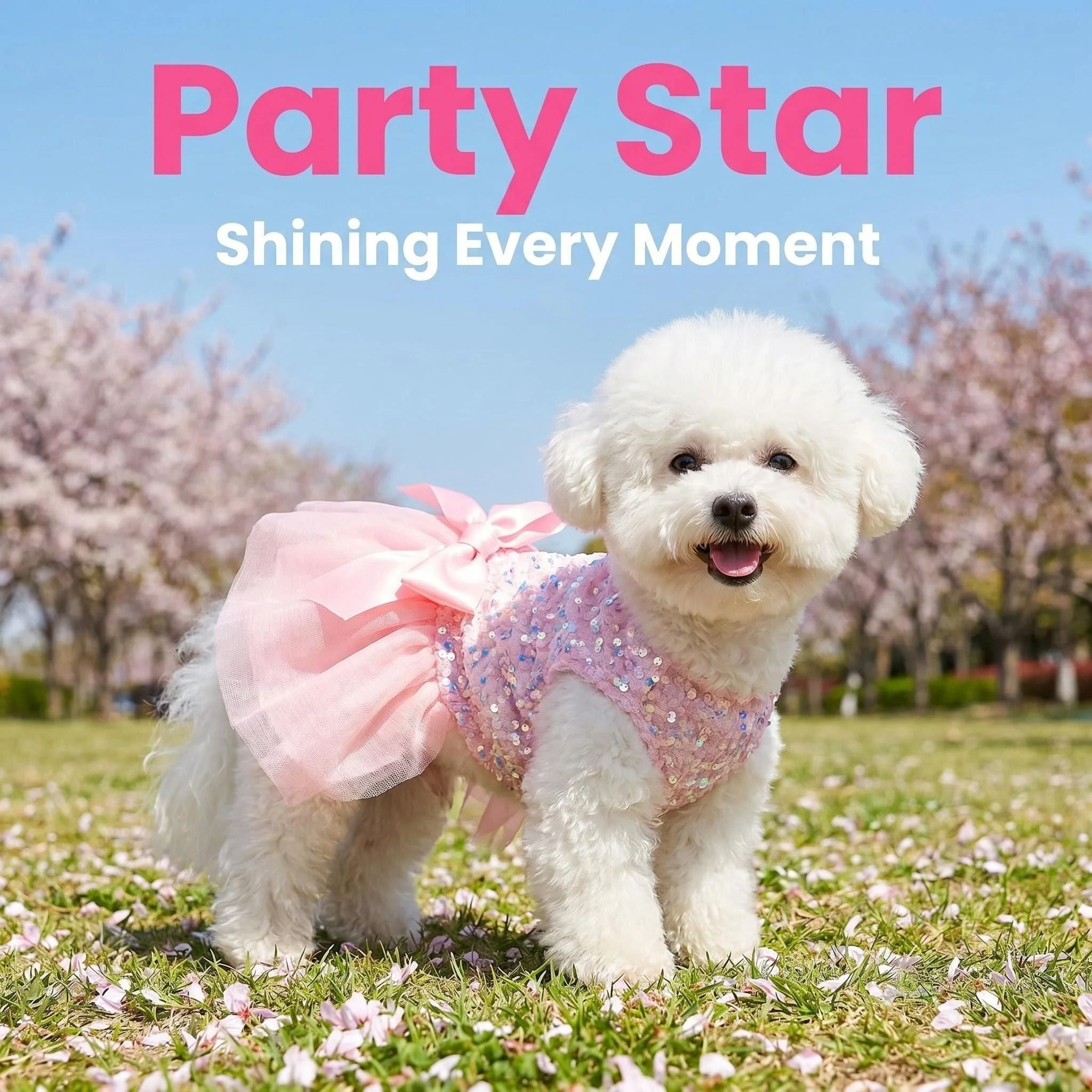 Luxury Sequin Bow Princess Dress For Dogs  Cats 1