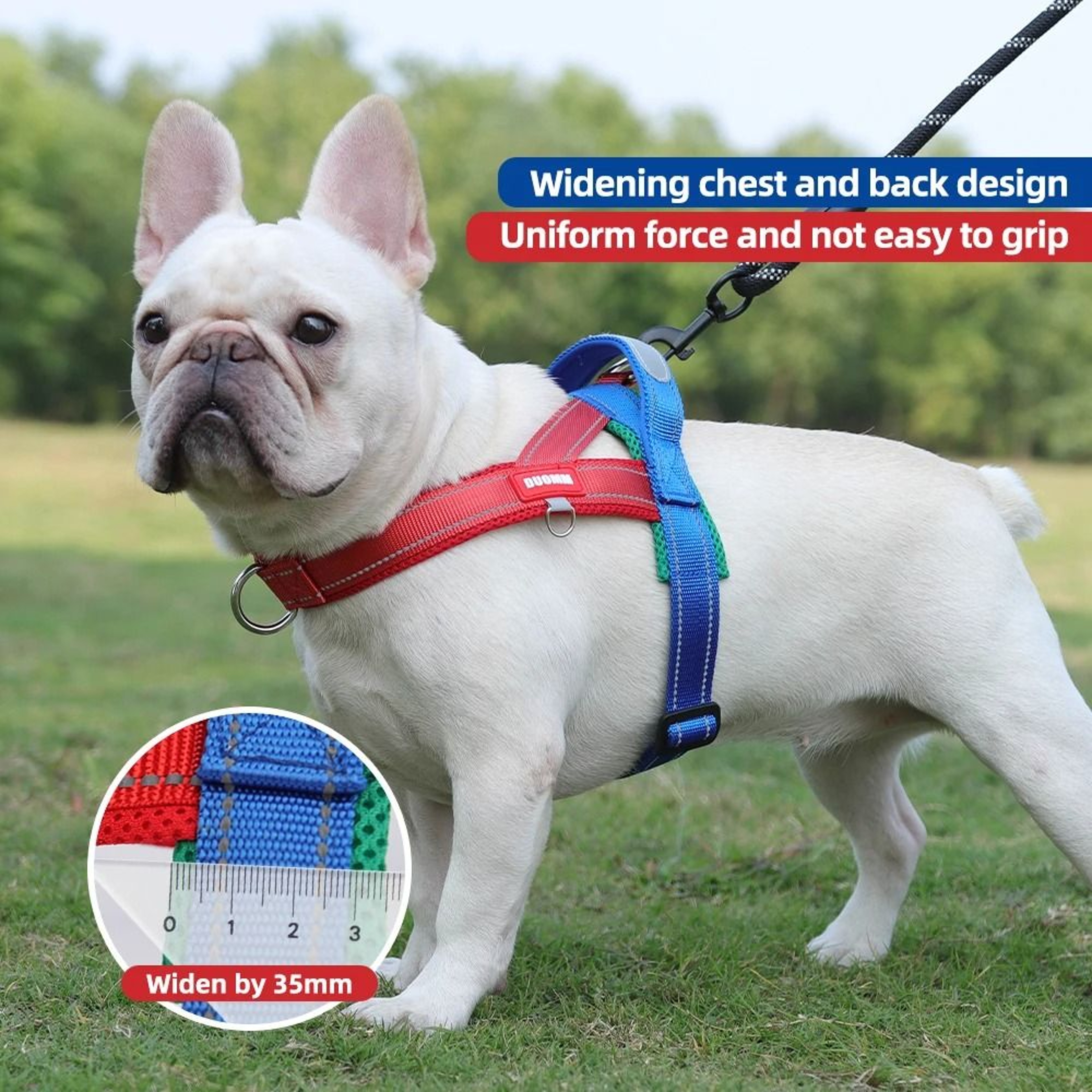 Reflective NoPull Dog Harness With Handle  Adjustable Outdoor Pet Chest Harness For Large  Medium D 4