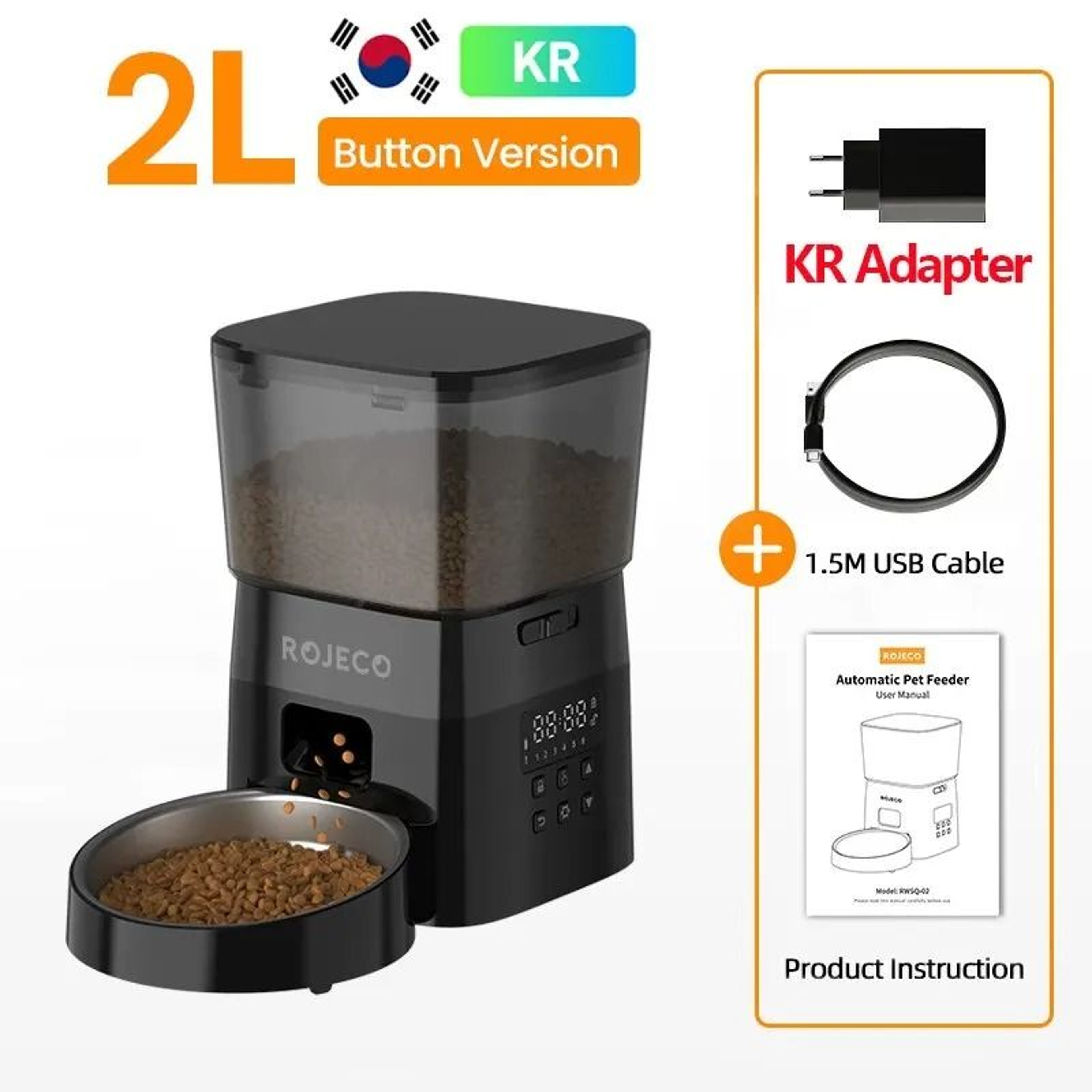 ROJECO Automatic Pet Feeder For Cats  Dogs With Smart Portion Control 8