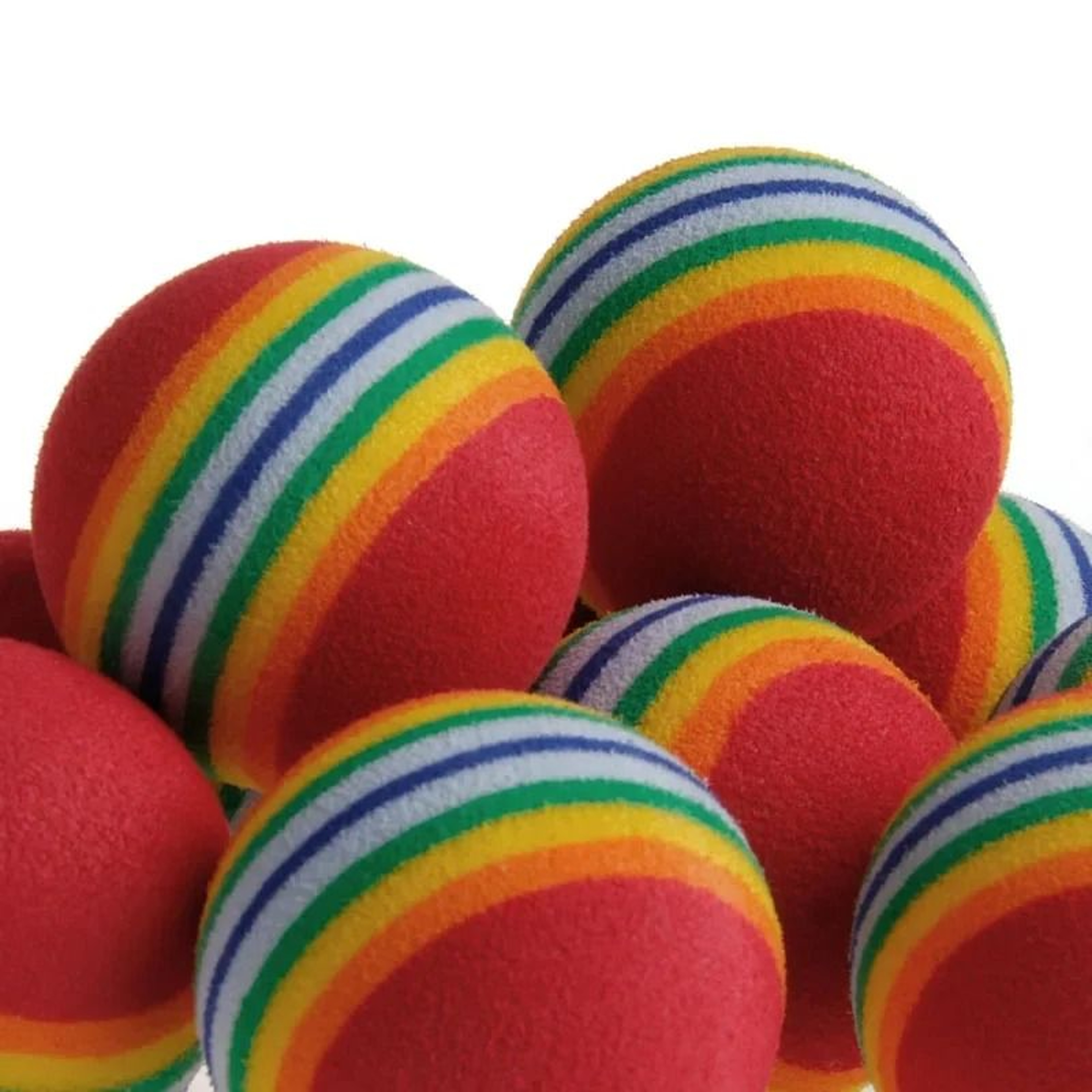 RainbowBounce Interactive Foam Cat Toy Balls Set 4