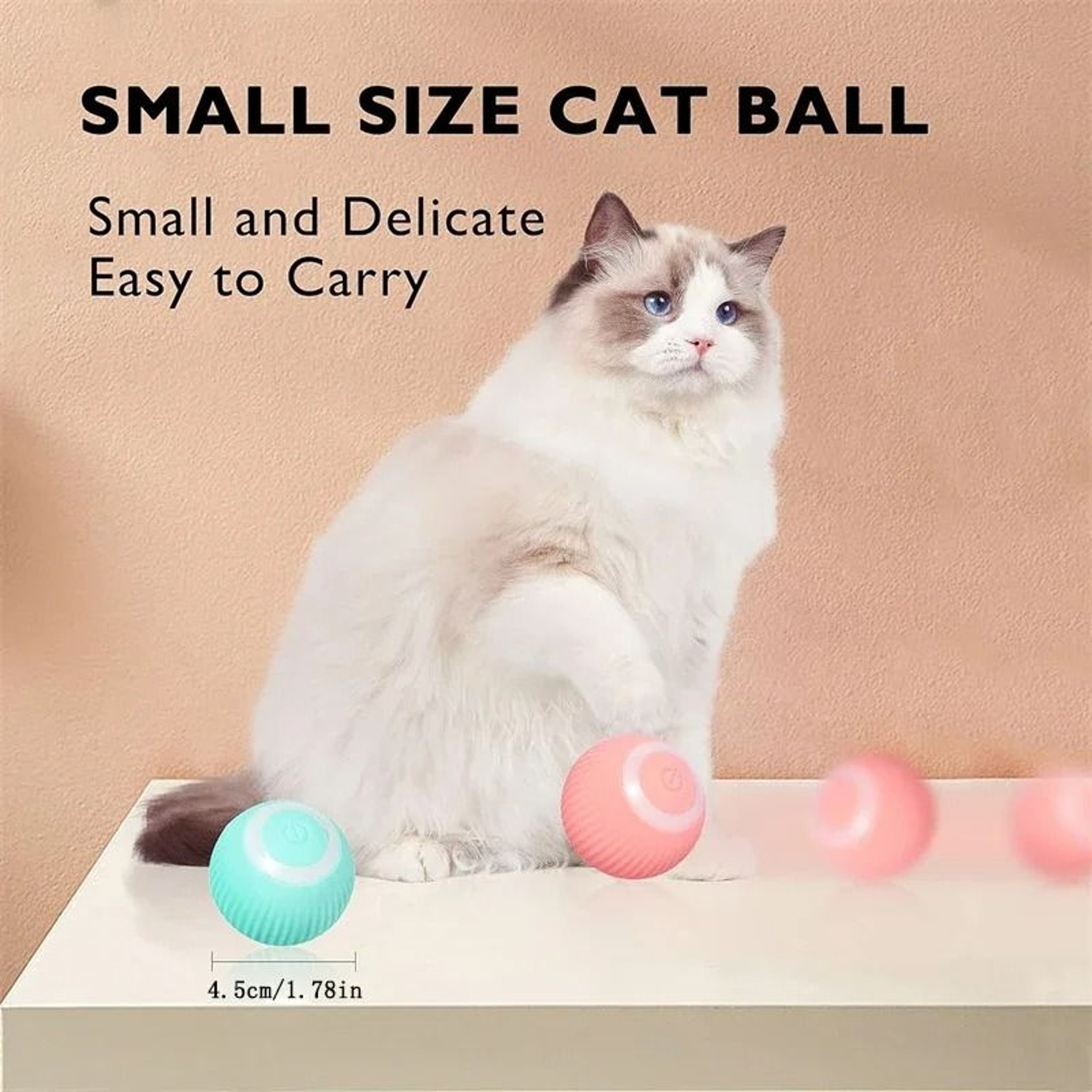 Smart Automatic Rolling Cat Ball Toy With Interactive Motion 4