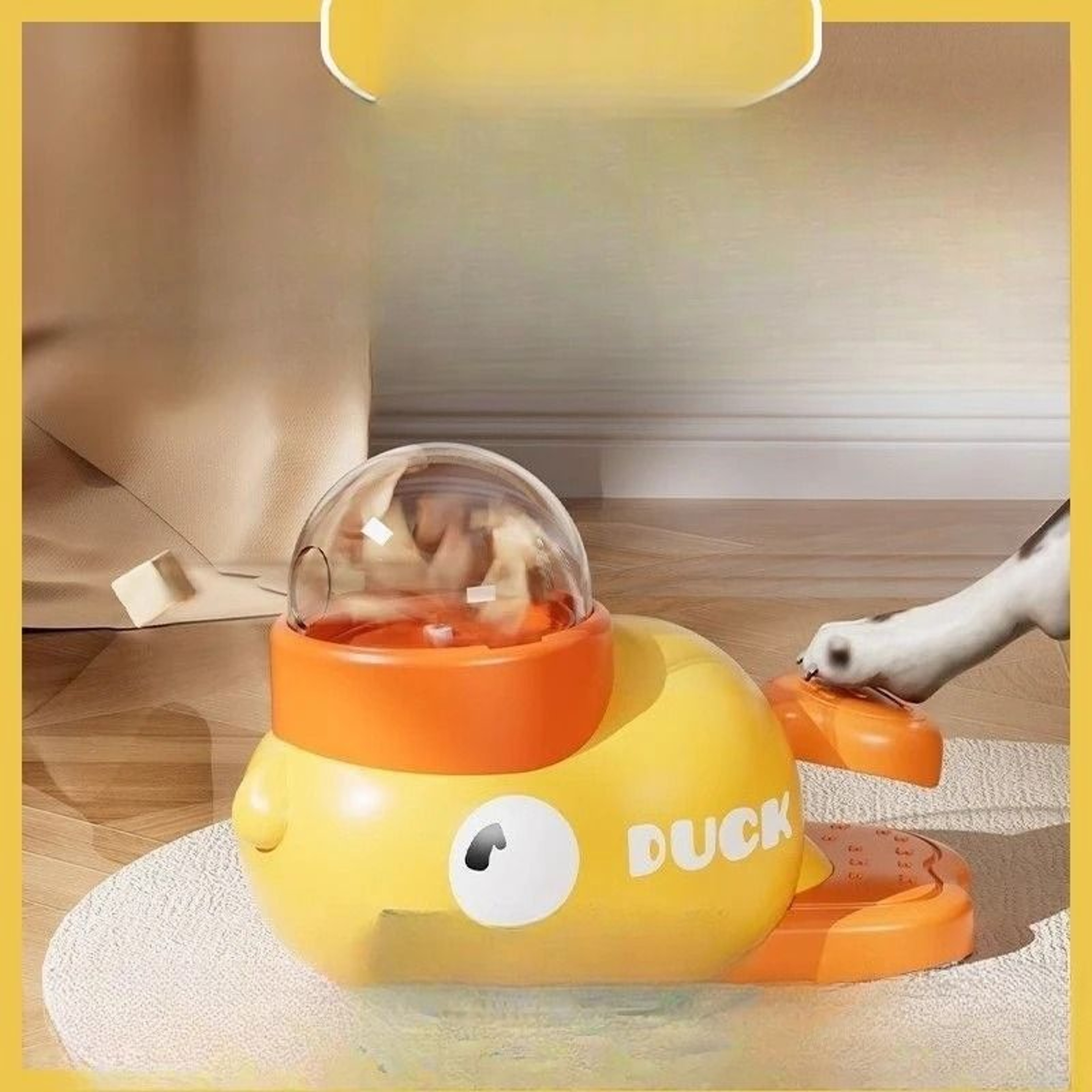 Duck Treat Launcher Interactive Cat Toy With Automatic Snack Feeding 1