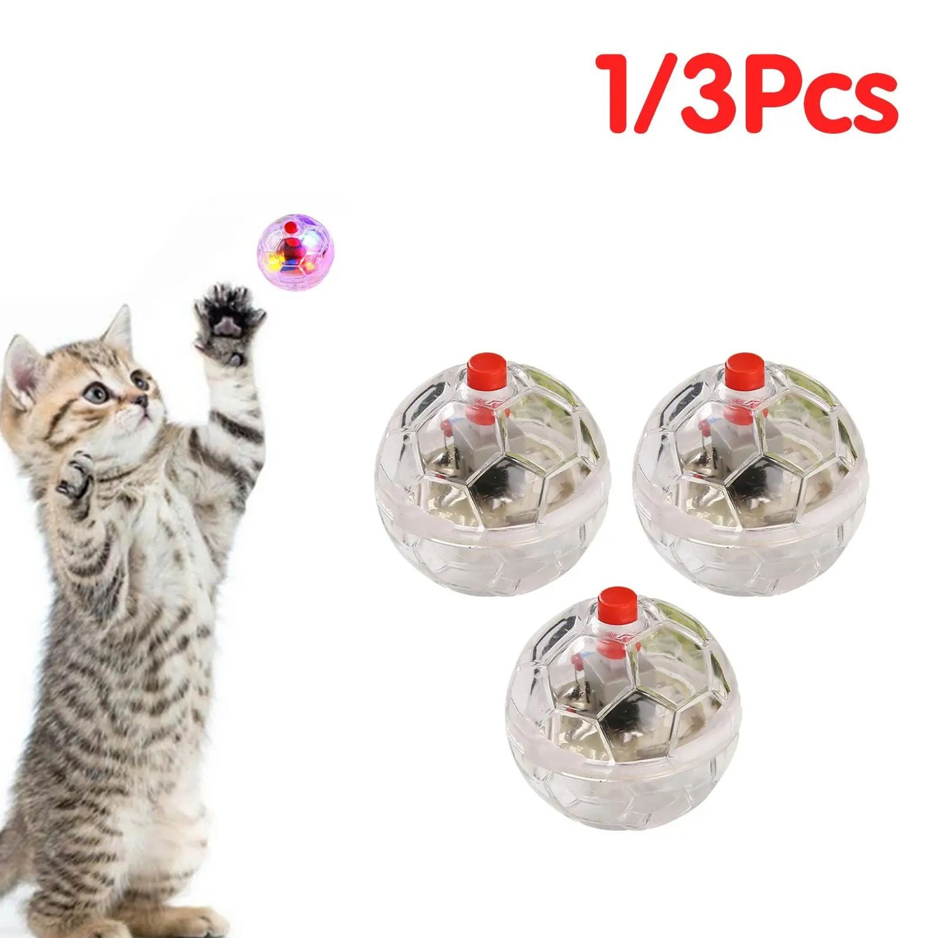Motion Activated LED Flash Ball Toy For Indoor Cats 6