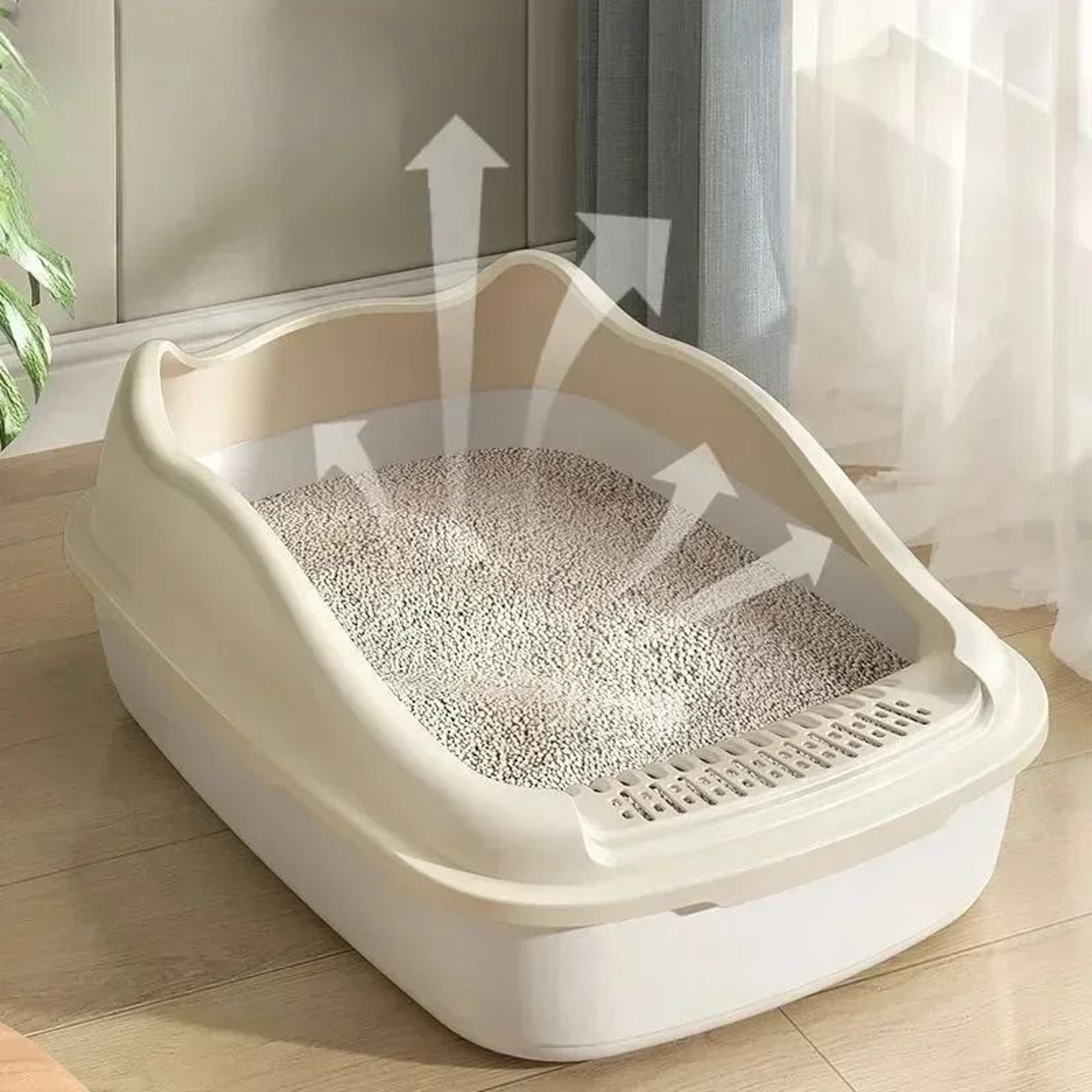 Small AntiSplash Cat Litter Box For Kittens  Indoor Cats 4