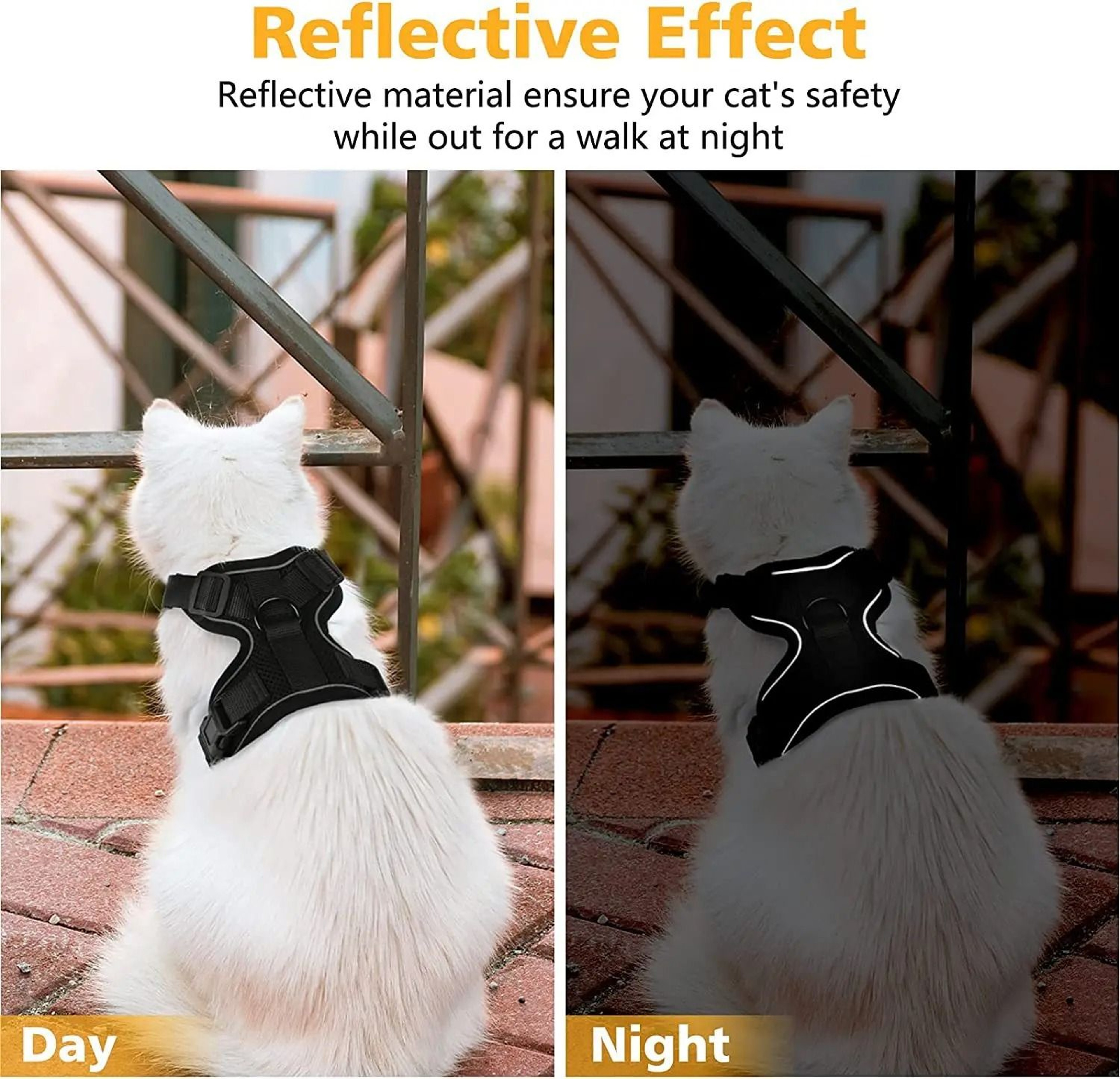 Escape Proof Adjustable Cat Harness  Leash Vest For Safe Outdoor Walking 5