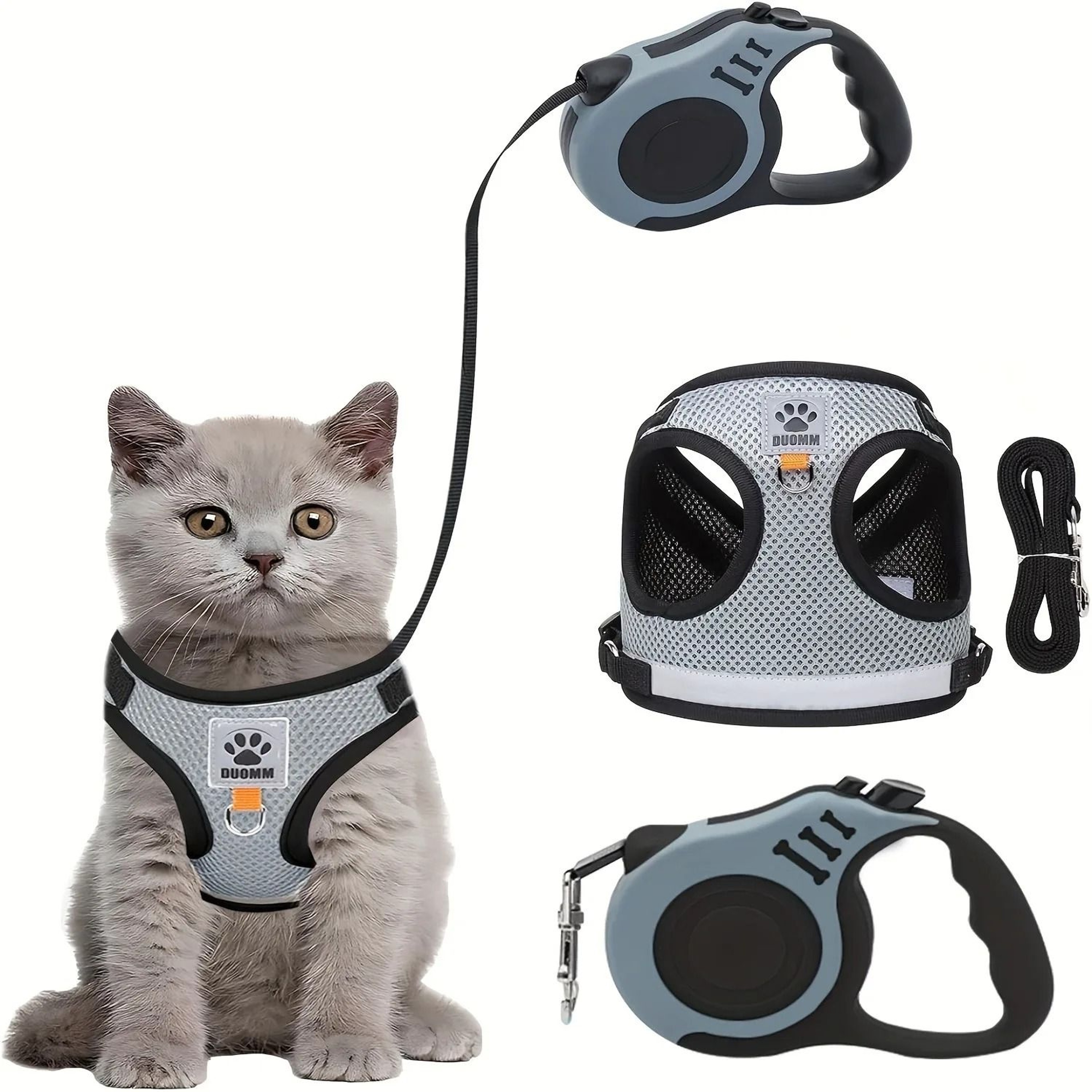 Adjustable Cat Harness  Leash Set For Safe Outdoor Walking 0