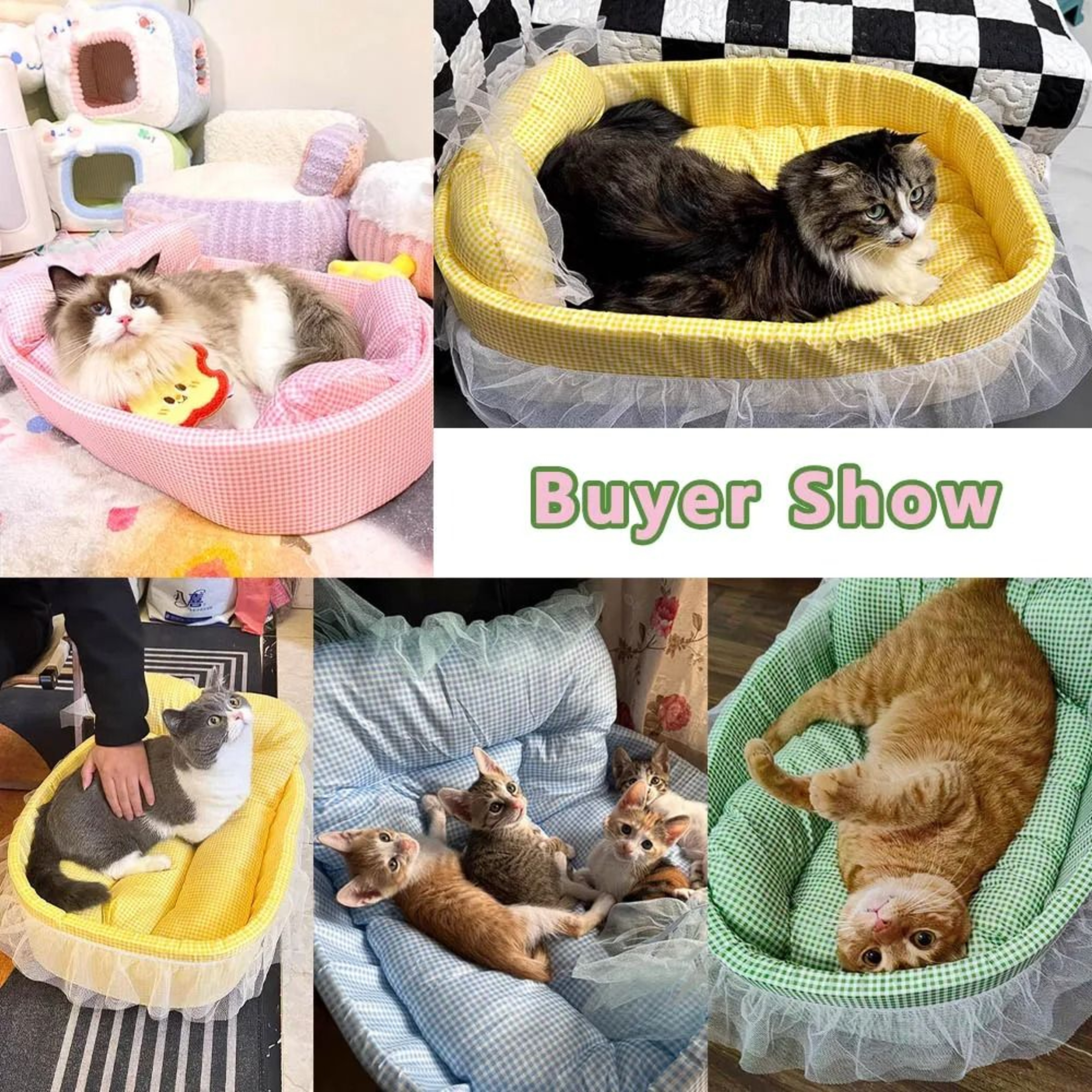 Cute Lace Princess Cat Sofa Bed Washable Plush Pet Couch For Cats  Small Dogs 2