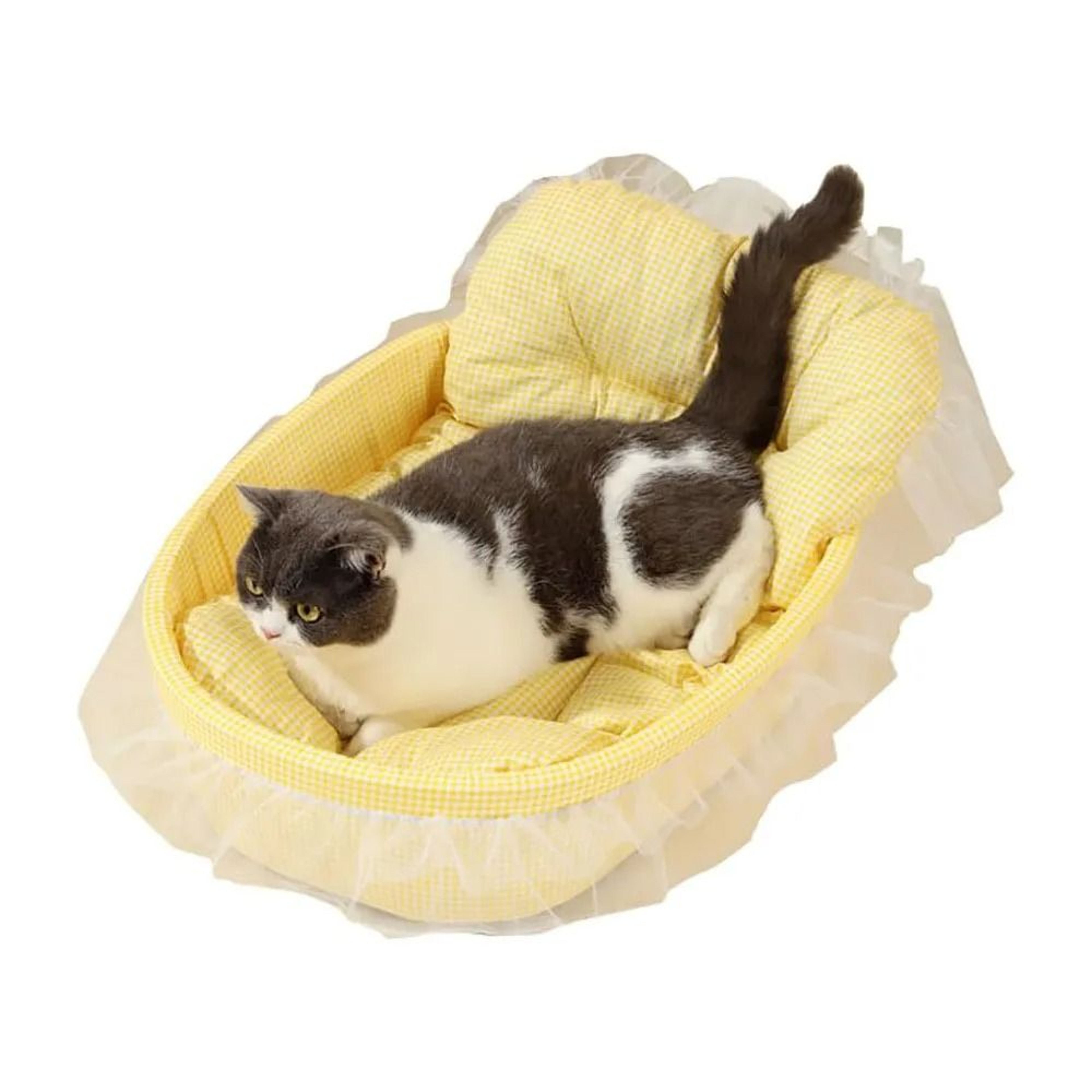 Cute Lace Princess Cat Sofa Bed Washable Plush Pet Couch For Cats  Small Dogs 7