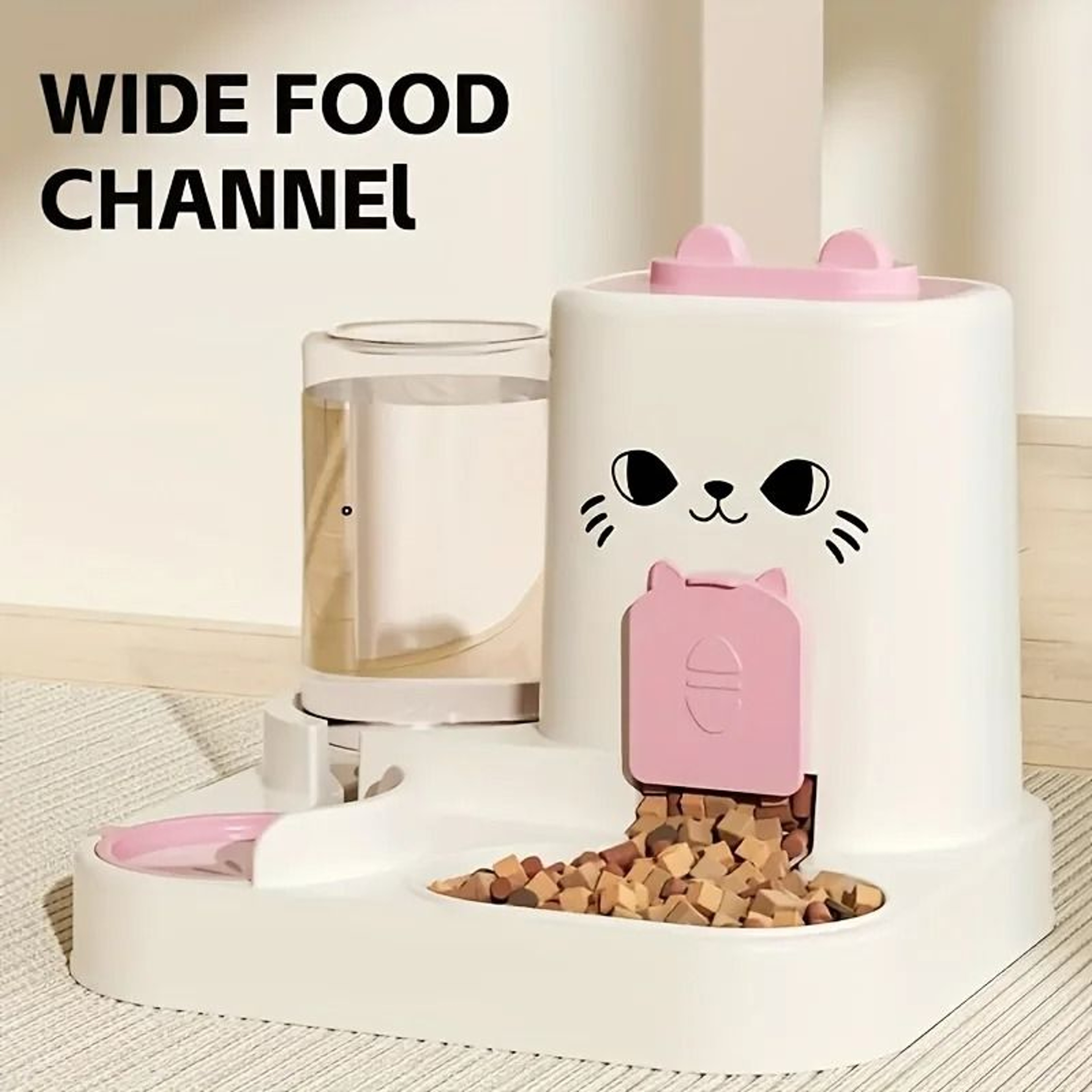Large Capacity Automatic Pet Feeder  Water Dispenser Bowl Set 0