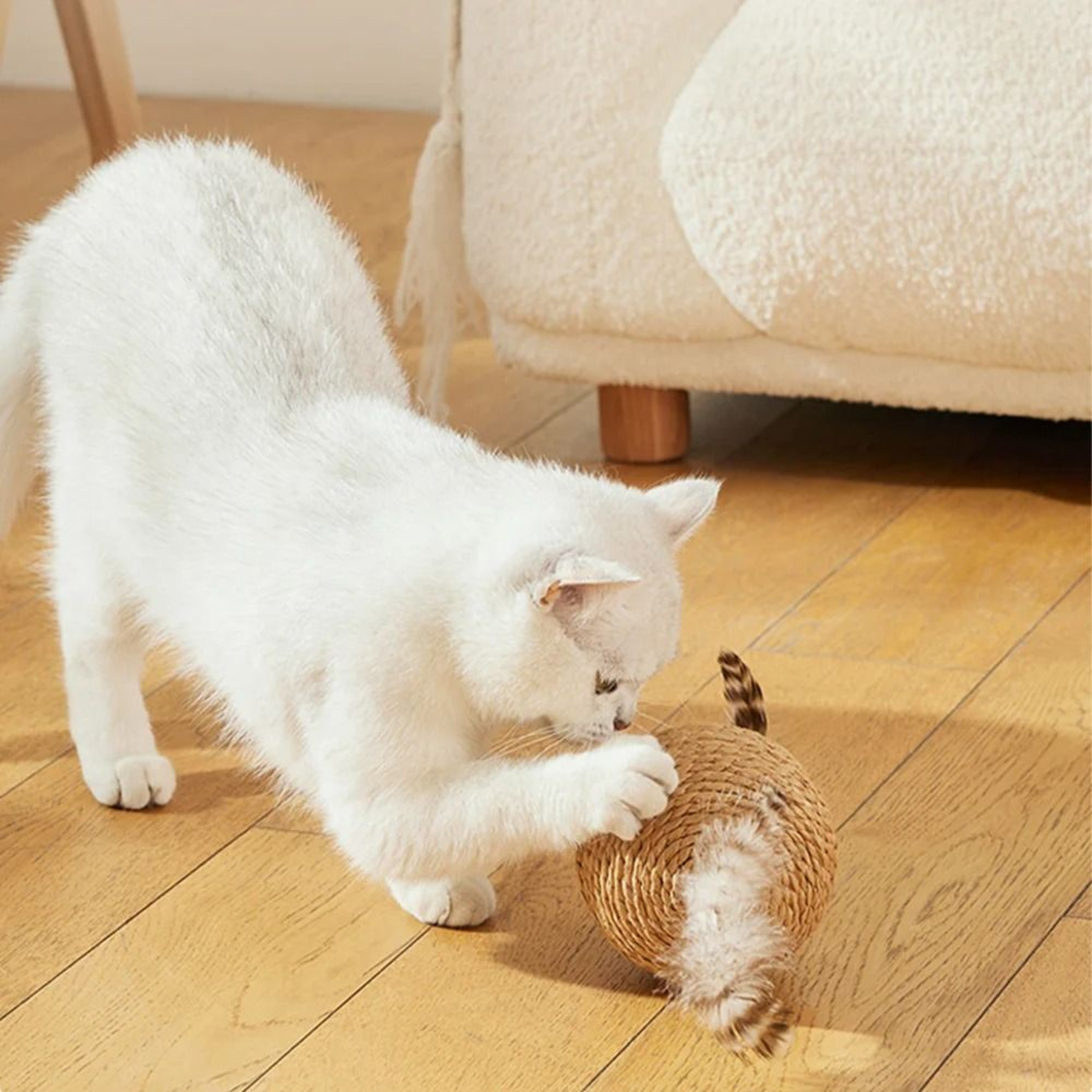 10CM Interactive Sisal Cat Scratching Ball Toy For Indoor Cats 6