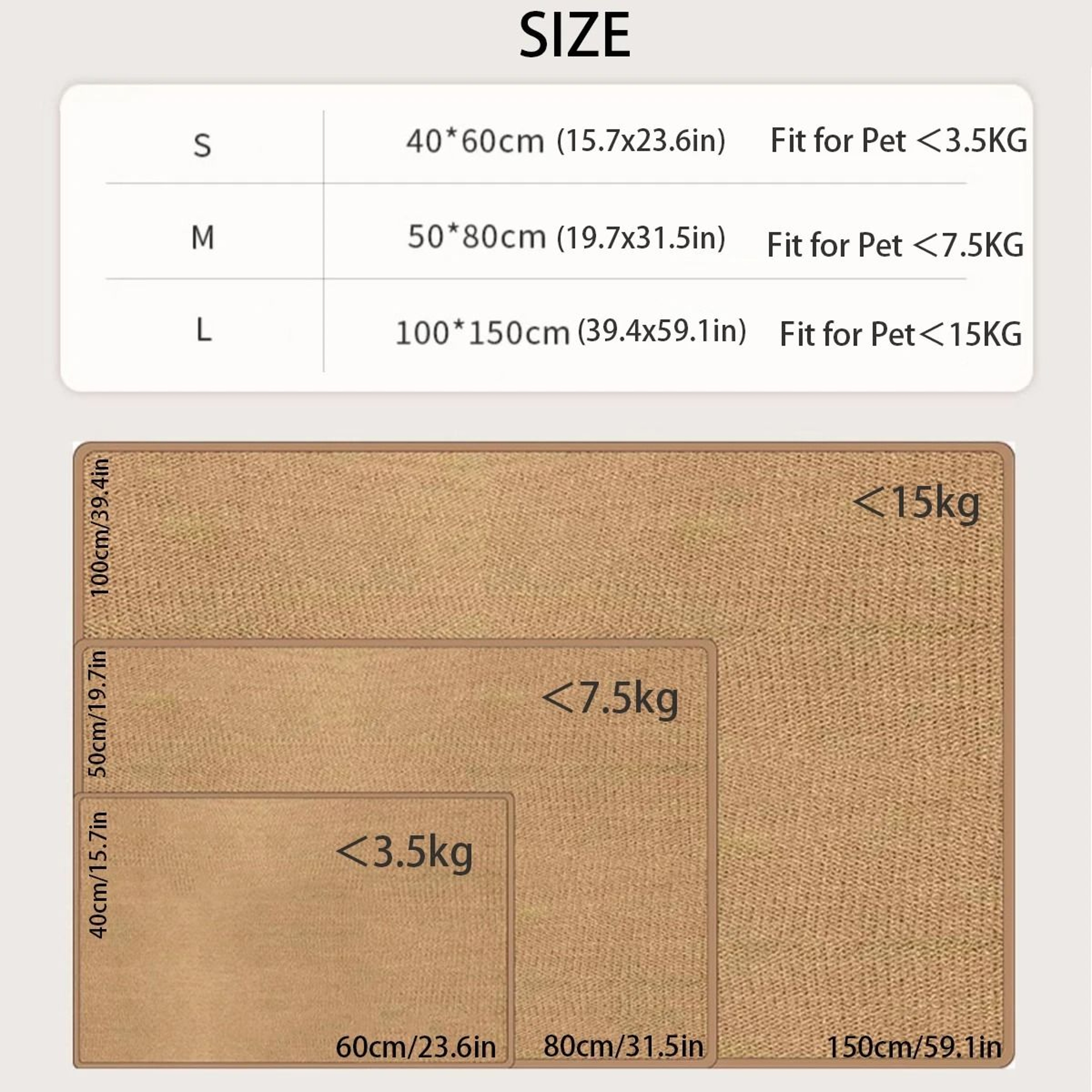 Large Cat Scratching Mat Carpet Sofa Protector  Non Slip Anti Scratch Furniture Pad 2