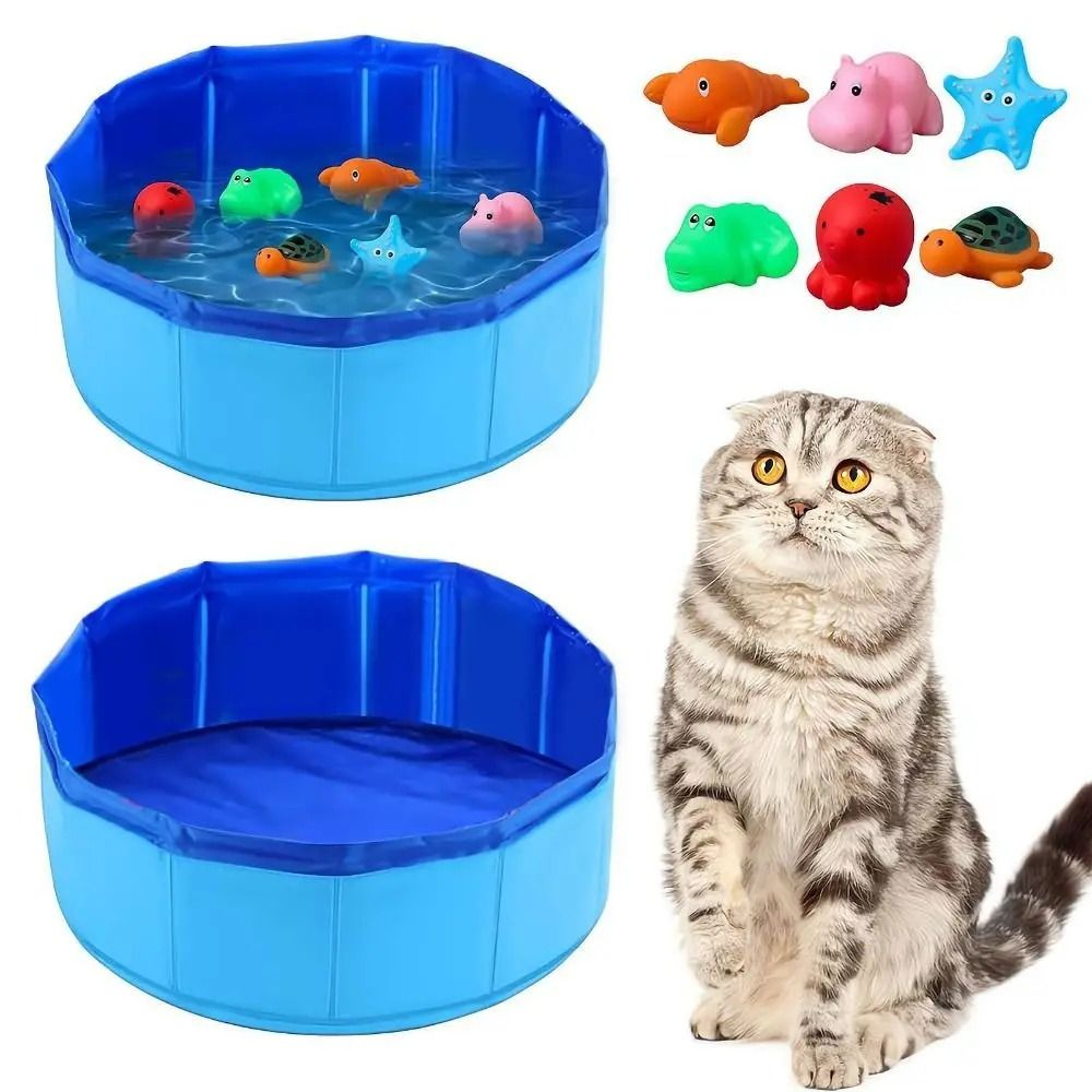 Foldable Pet Splash Pool  Bath Tub For Cats And Small Dogs 2