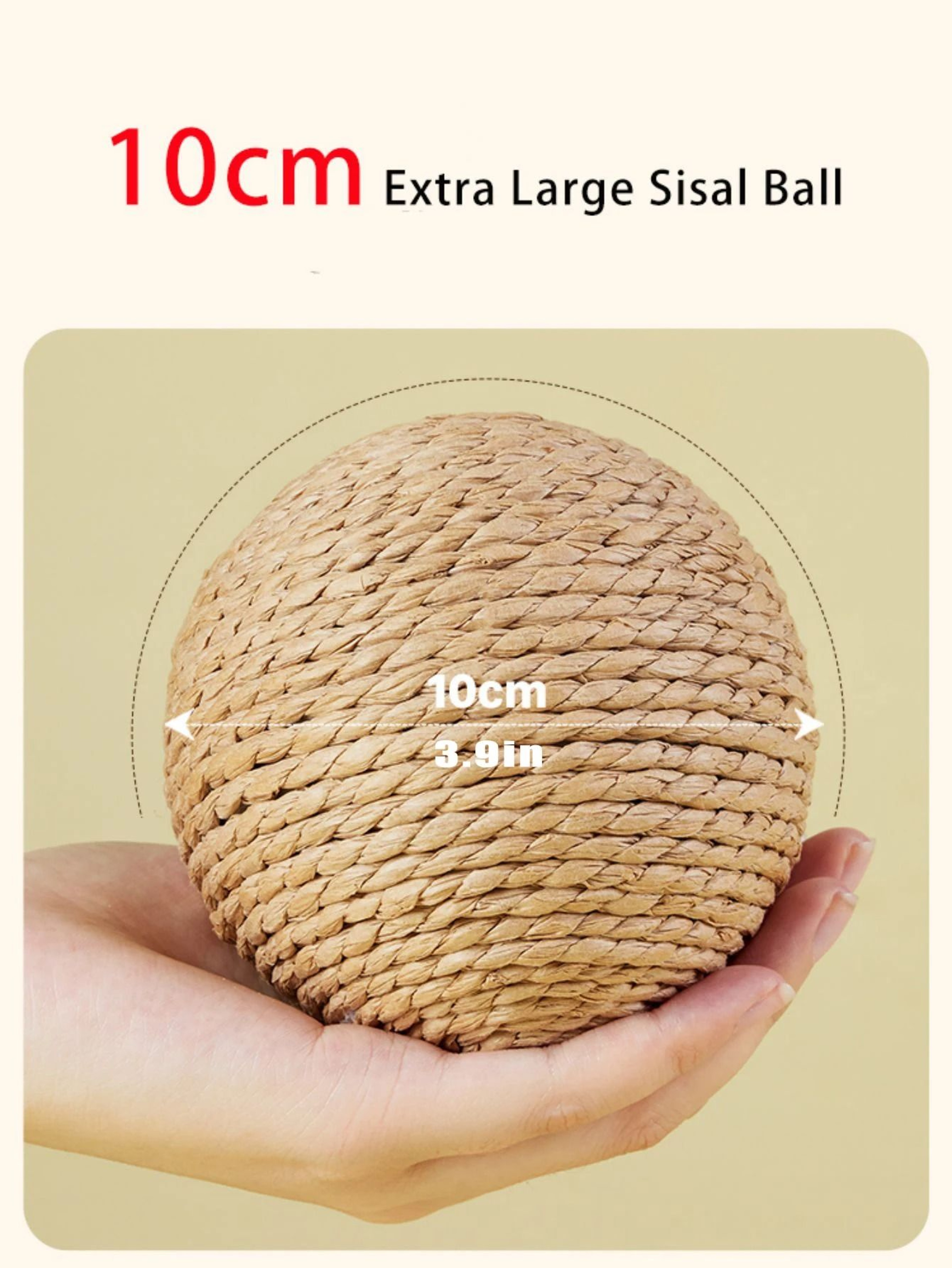 Interactive Sisal Cat Scratching Ball For Dental Care  Play 4