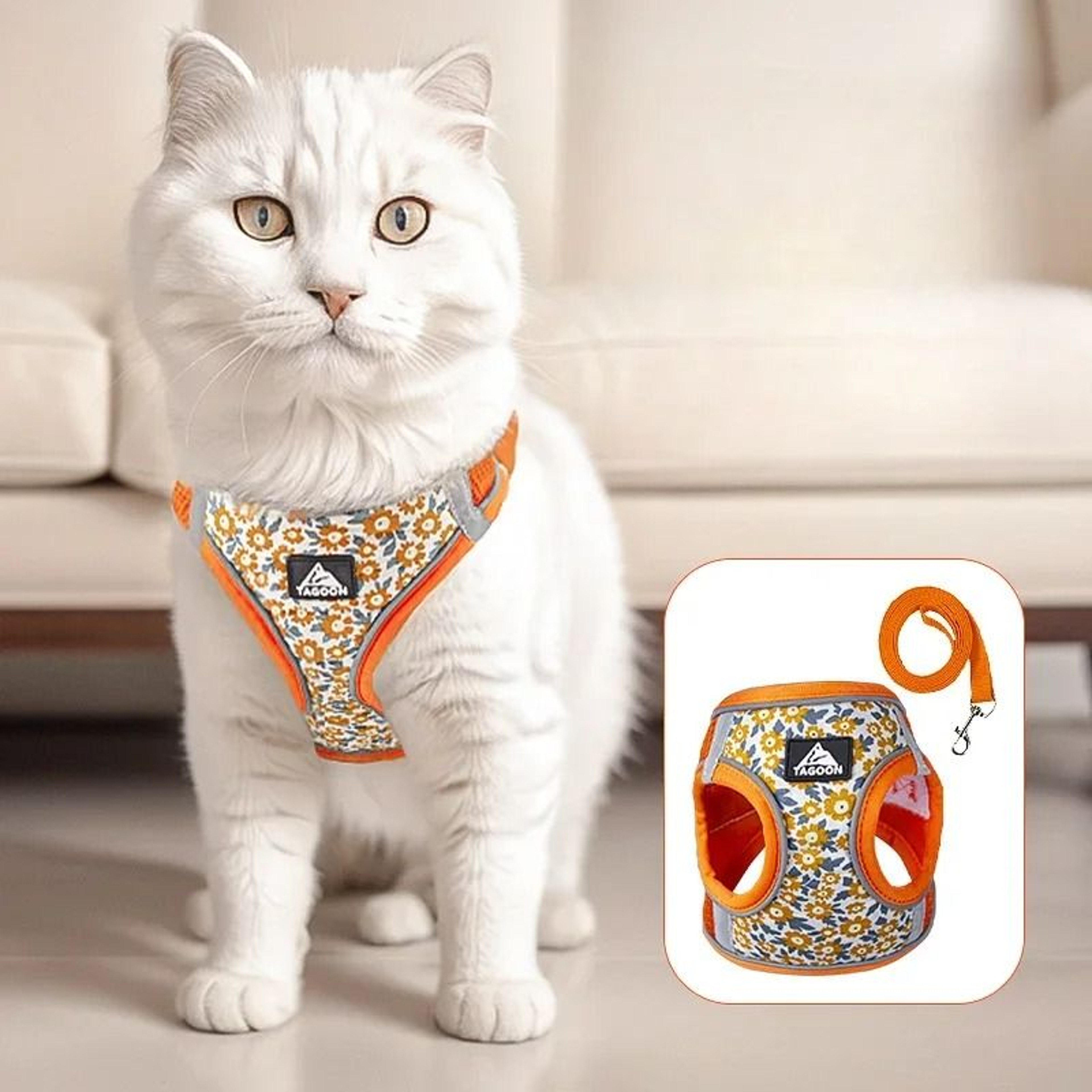 Reflective No Escape Pet Harness And Leash Set For Cats  Small Dogs 2