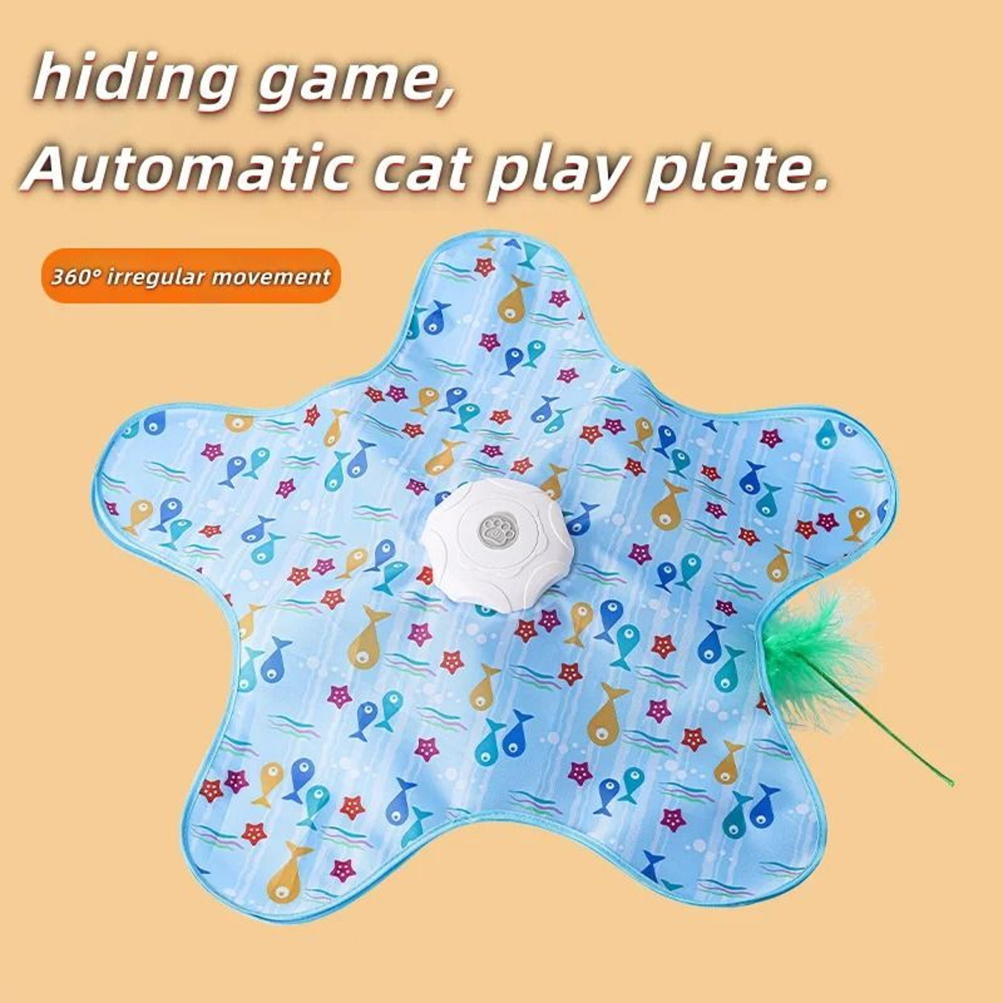 Automatic Interactive Cat Toy Turntable  Hide  Seek Hunting Game With Teasing Stick For Indoor Cats 9