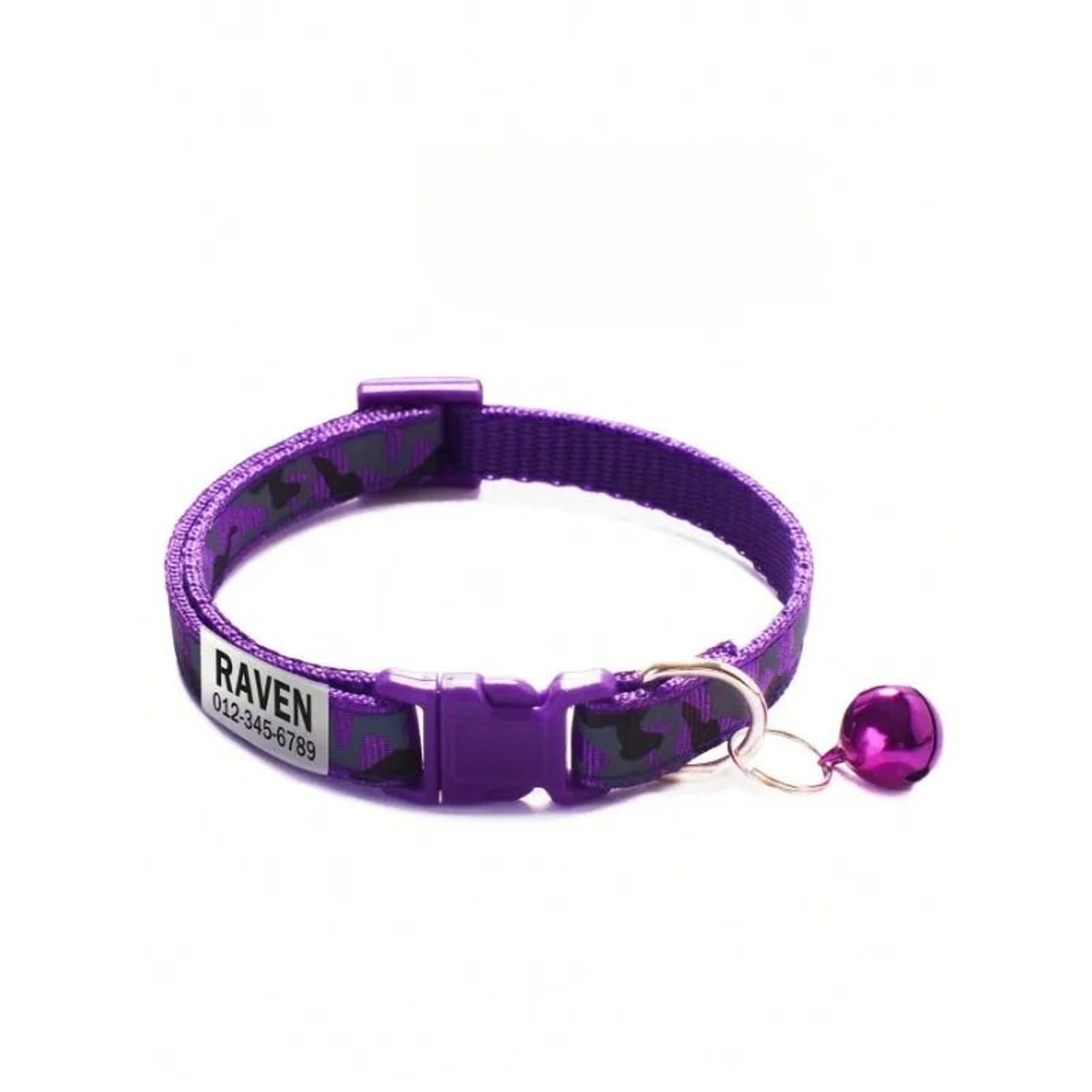 CamoGuard Personalized Pet Collar With Custom Name ID Tag  Bell 7